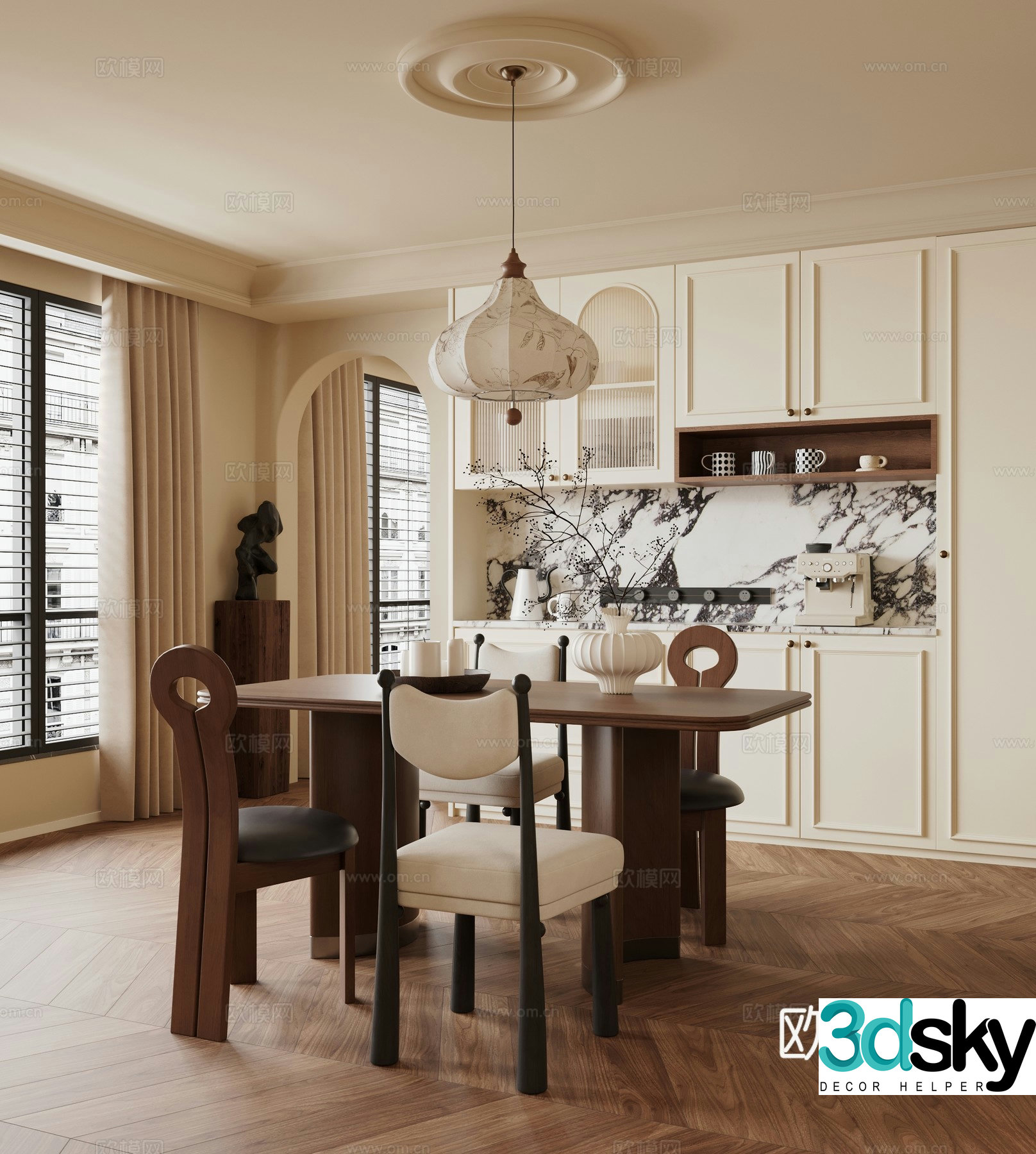 French medieval restaurant 3D model