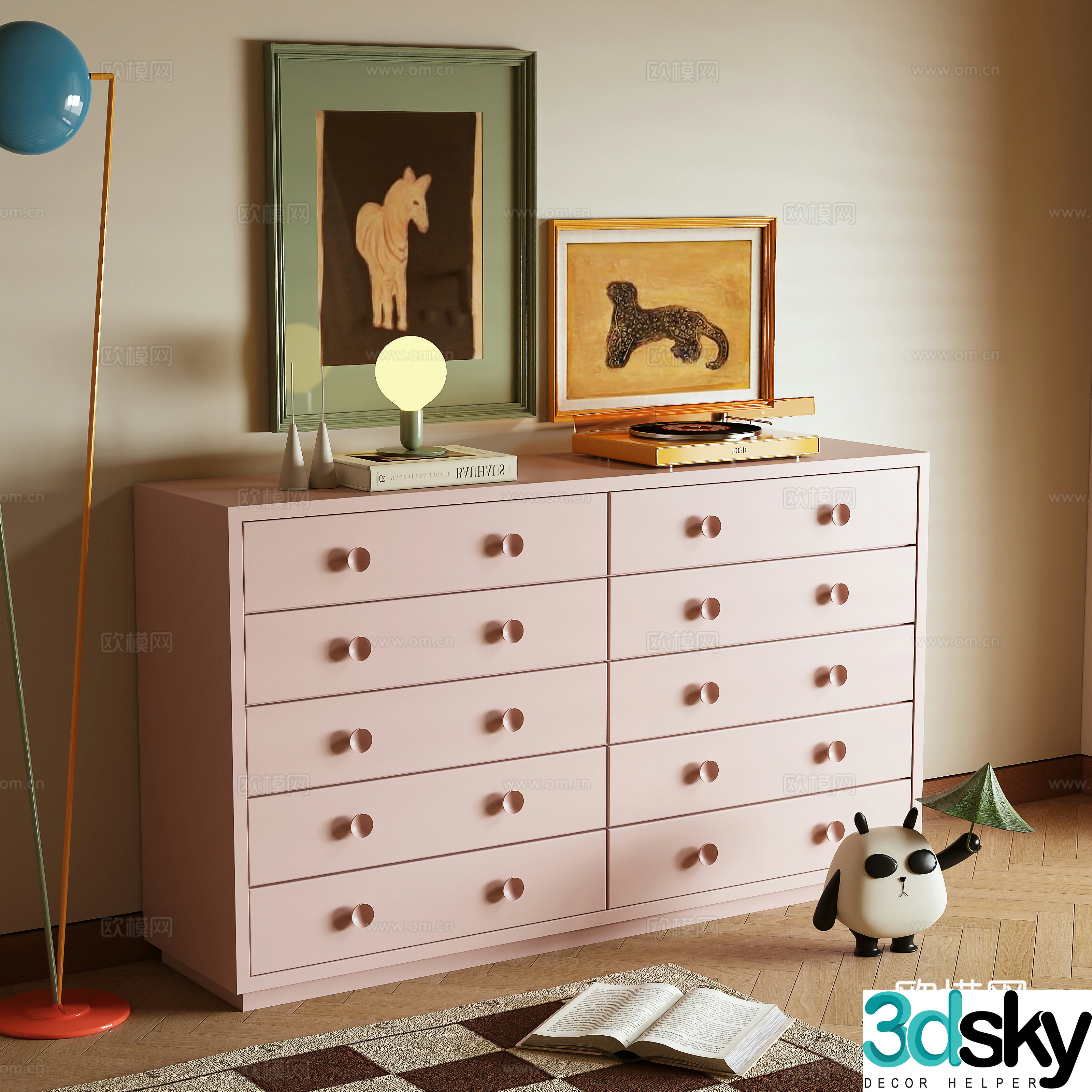 Dopamine chest of drawers 3d model