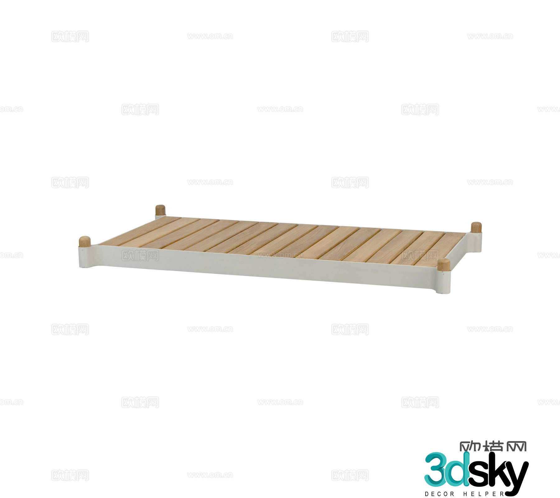 Modern Wasabi simple plate tray Teak fruit tray Swimming pool sea floating fruit tray combination 3D model