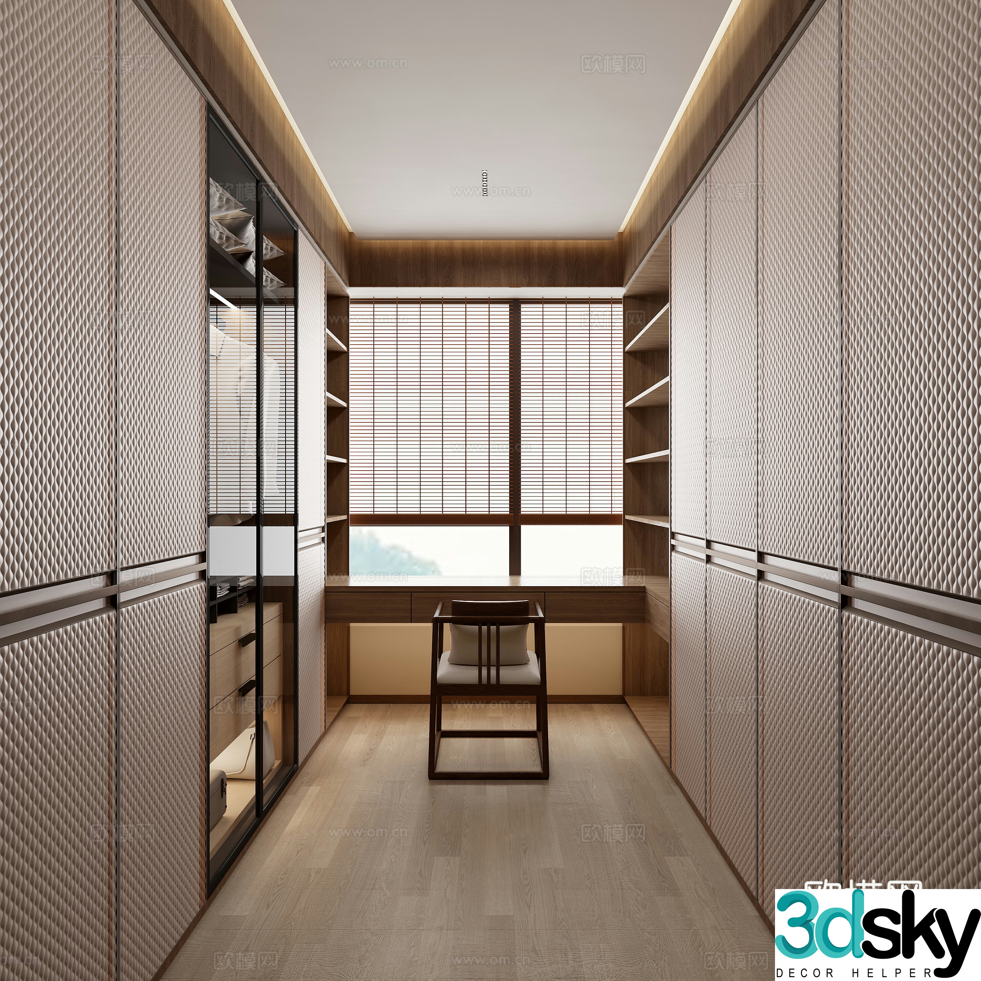 Song style cloakroom 3d model