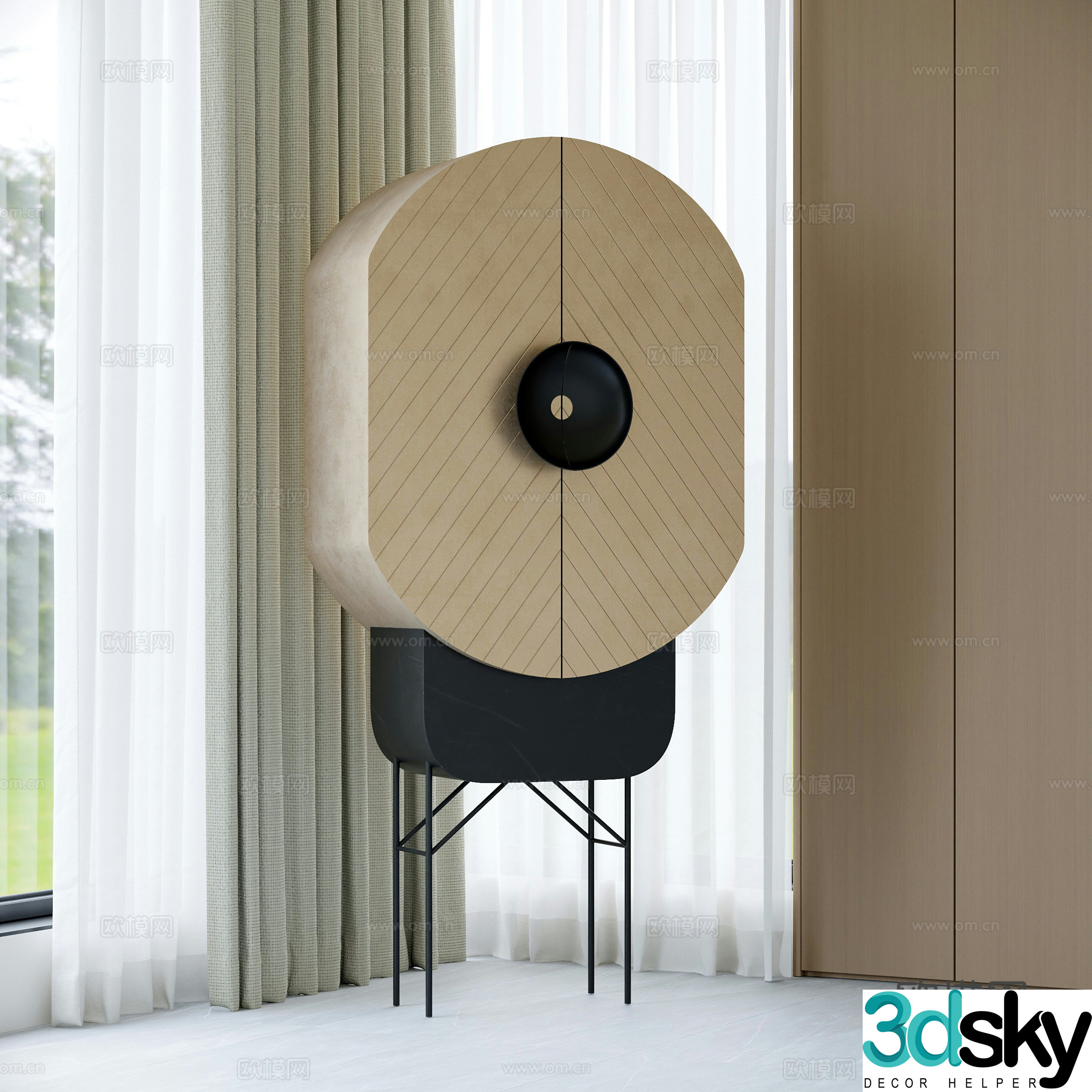 Modern decorative cabinet 3d model