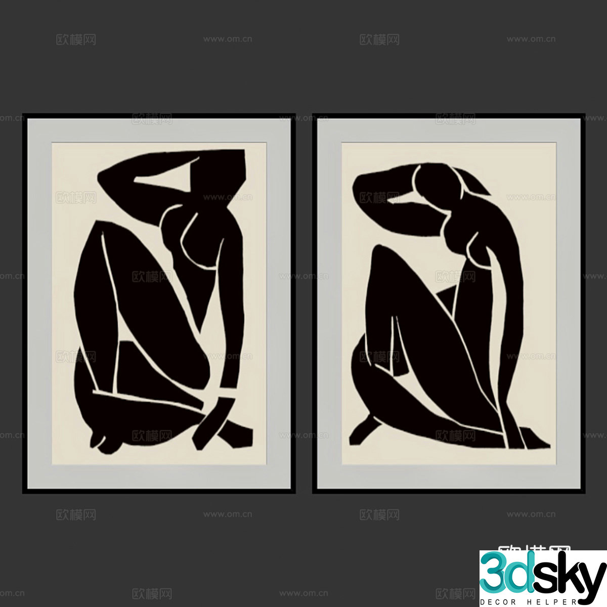 Abstract painting 3d model