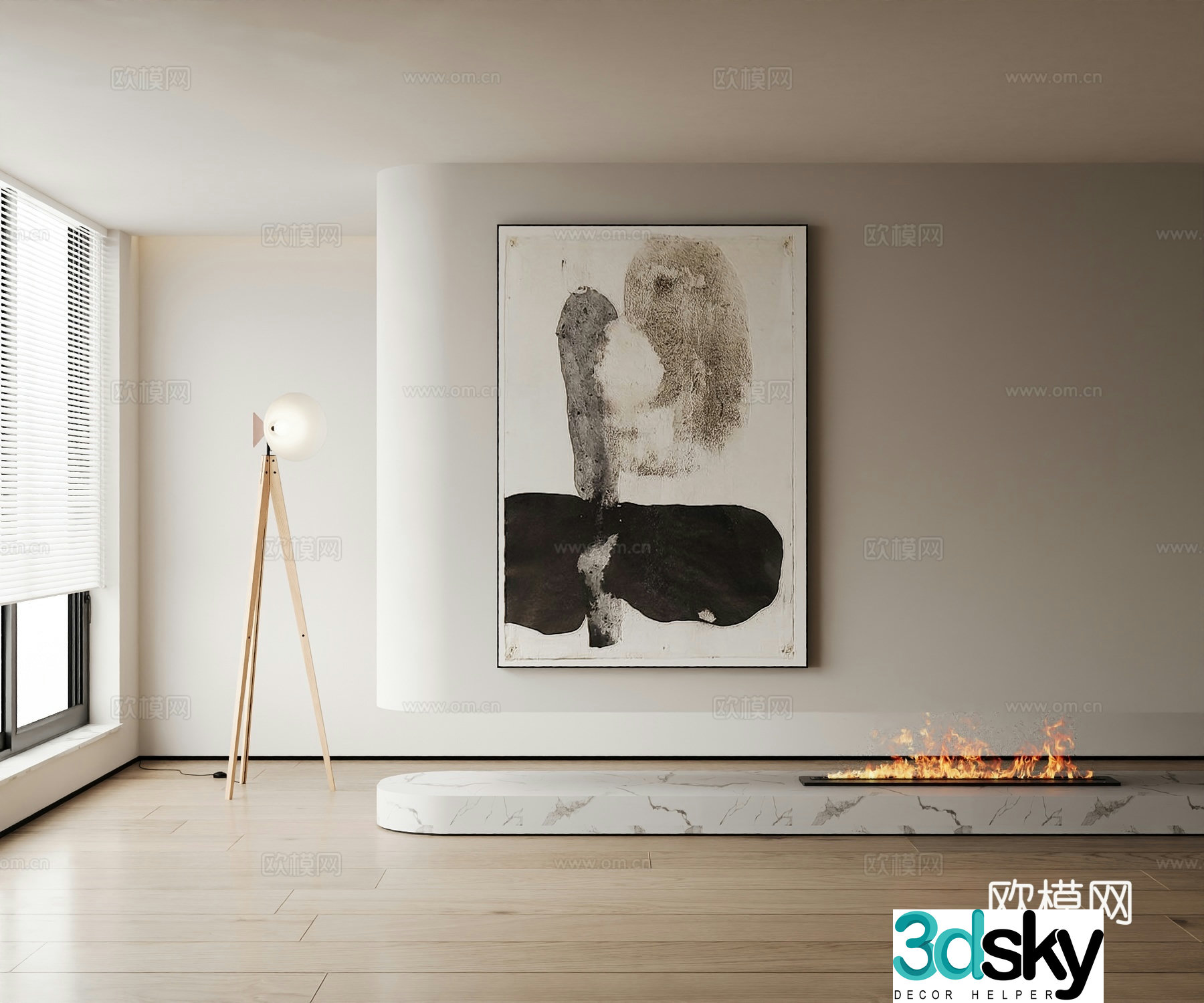 Modern decorative painting 3d model