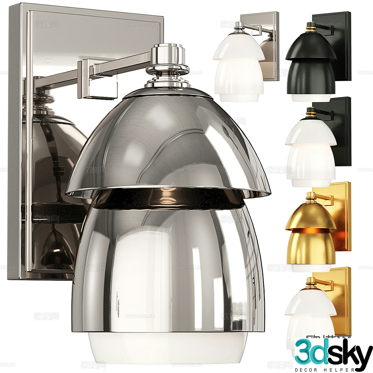 Wall lamp Whitman small wall lamp circuiting3d model