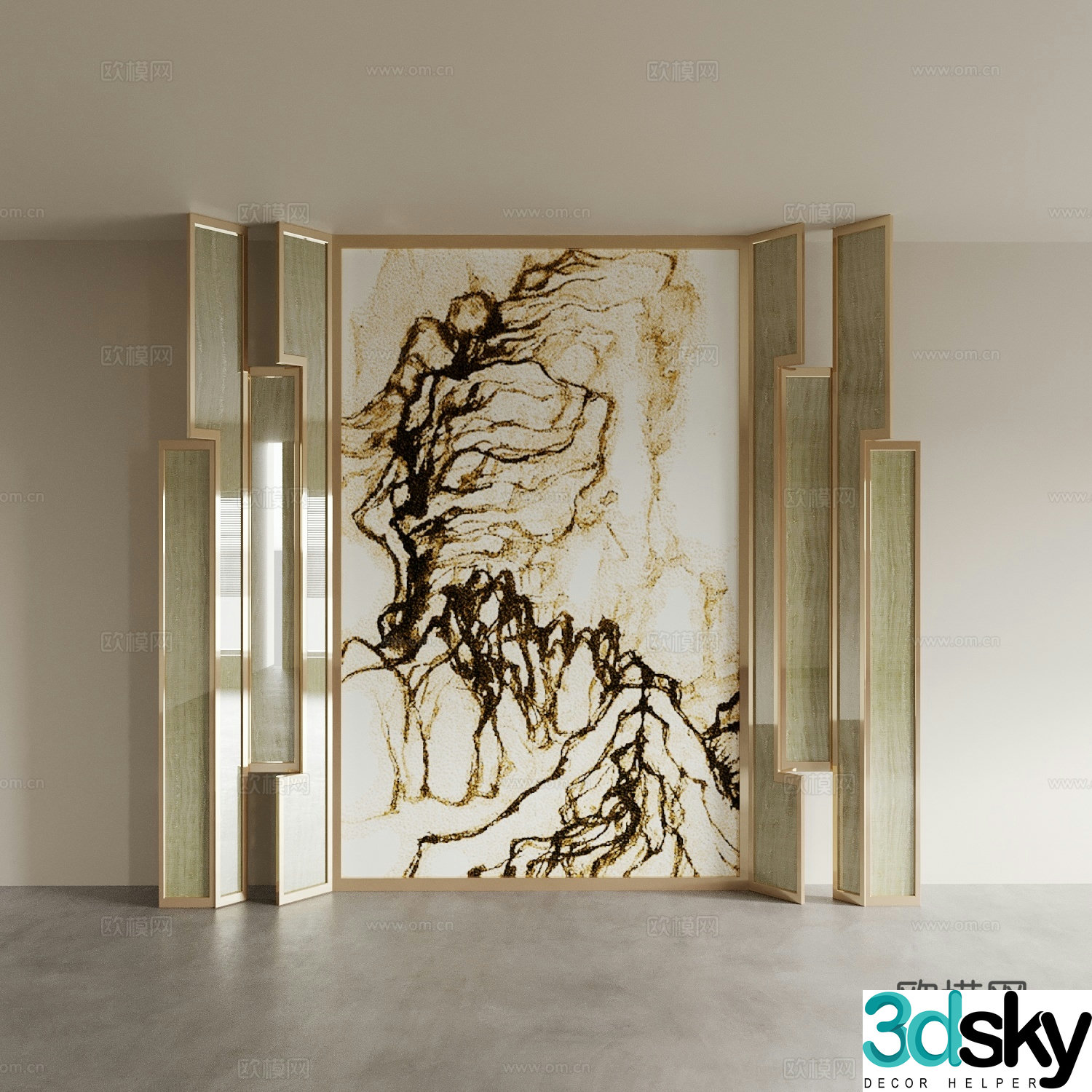 Screen partition 3d model
