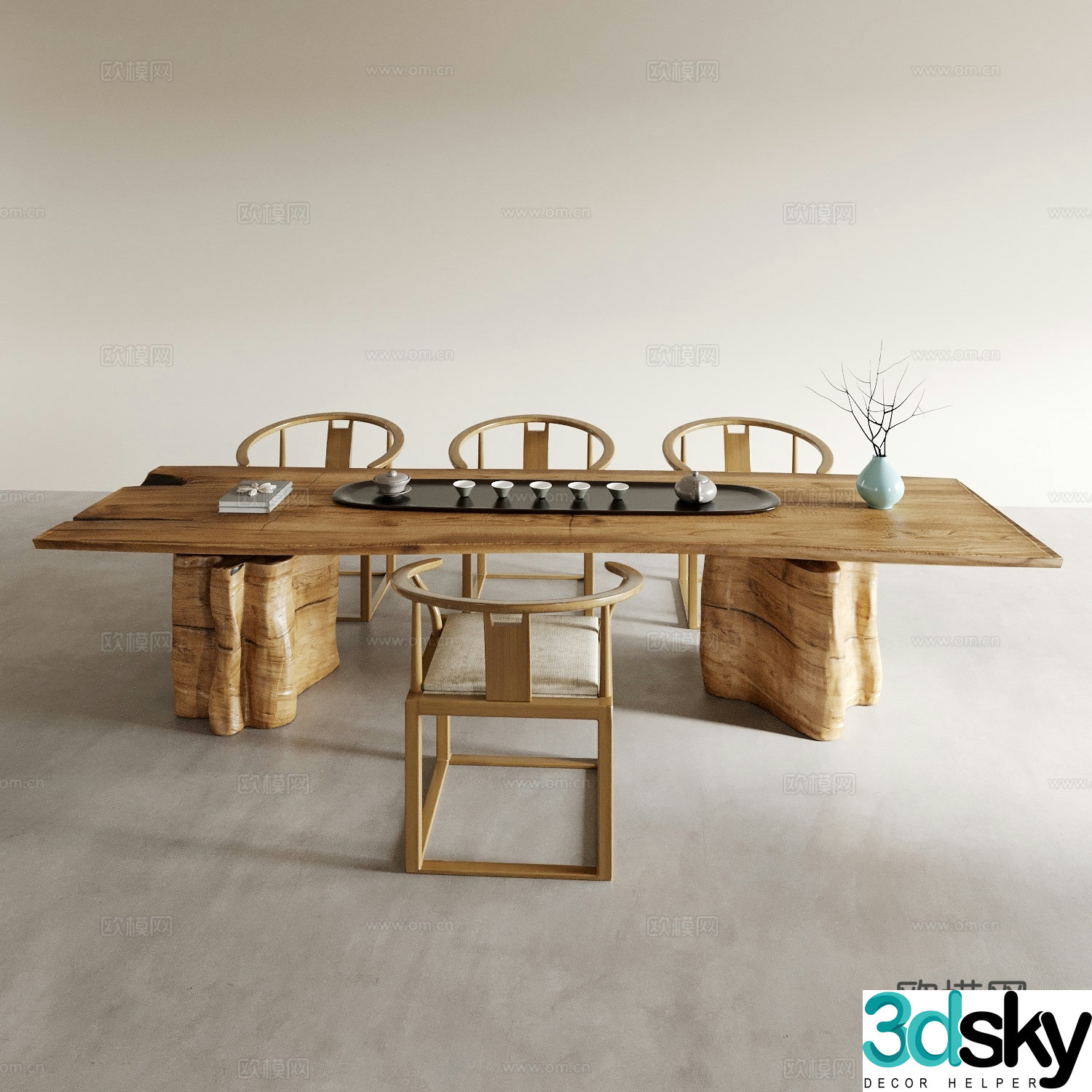 Dining table and chairs living and dining table and chairs dining table and chairs wine table and chair combination round wine table and chair 3D model