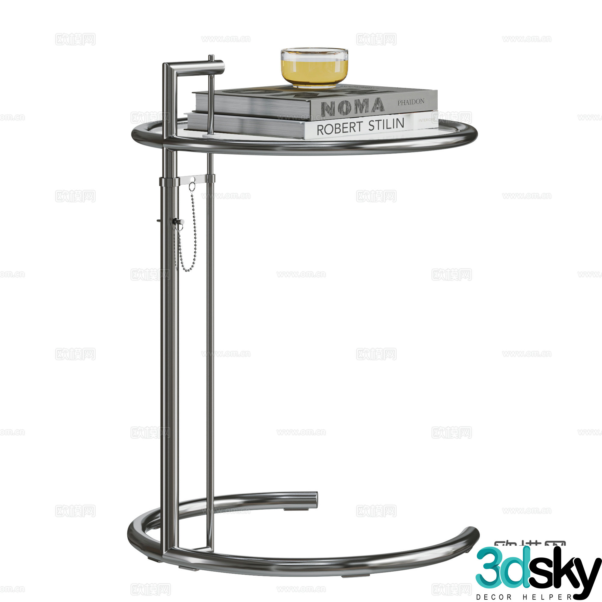 Modern Bauhaus side table metal side table circular side table glass side table Bauhaus side table 3D model