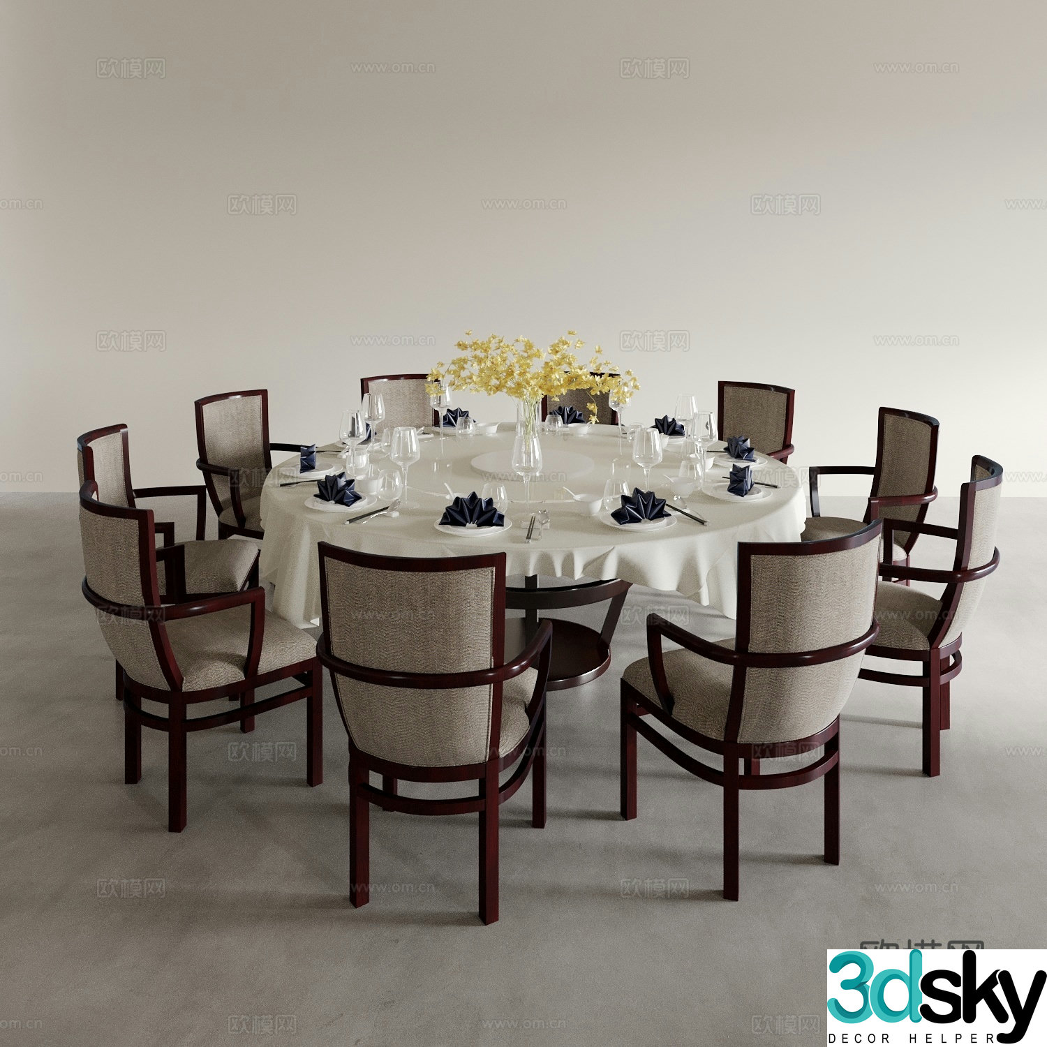 Dining table and chairs living and dining table and chairs dining table and chairs wine table and chair combination round wine table and chair 3D model