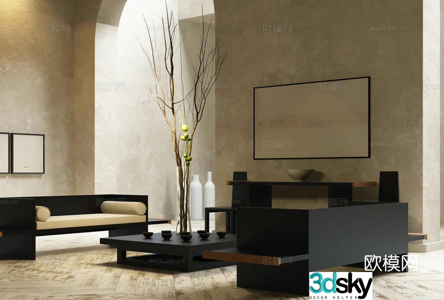 Modern tea room New Chinese style tea room Modern tea room New Chinese style tea room Basement tea room 3D model