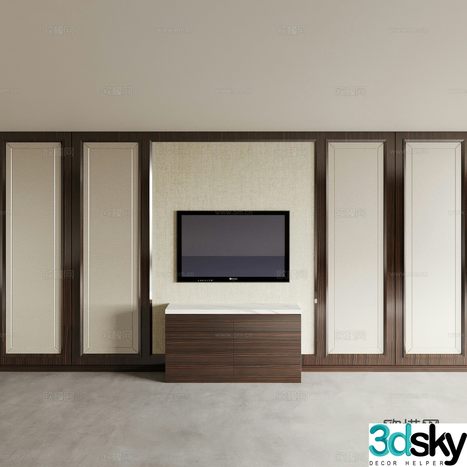 TV cabinet TV background wall TV background cabinet TV set 3d model