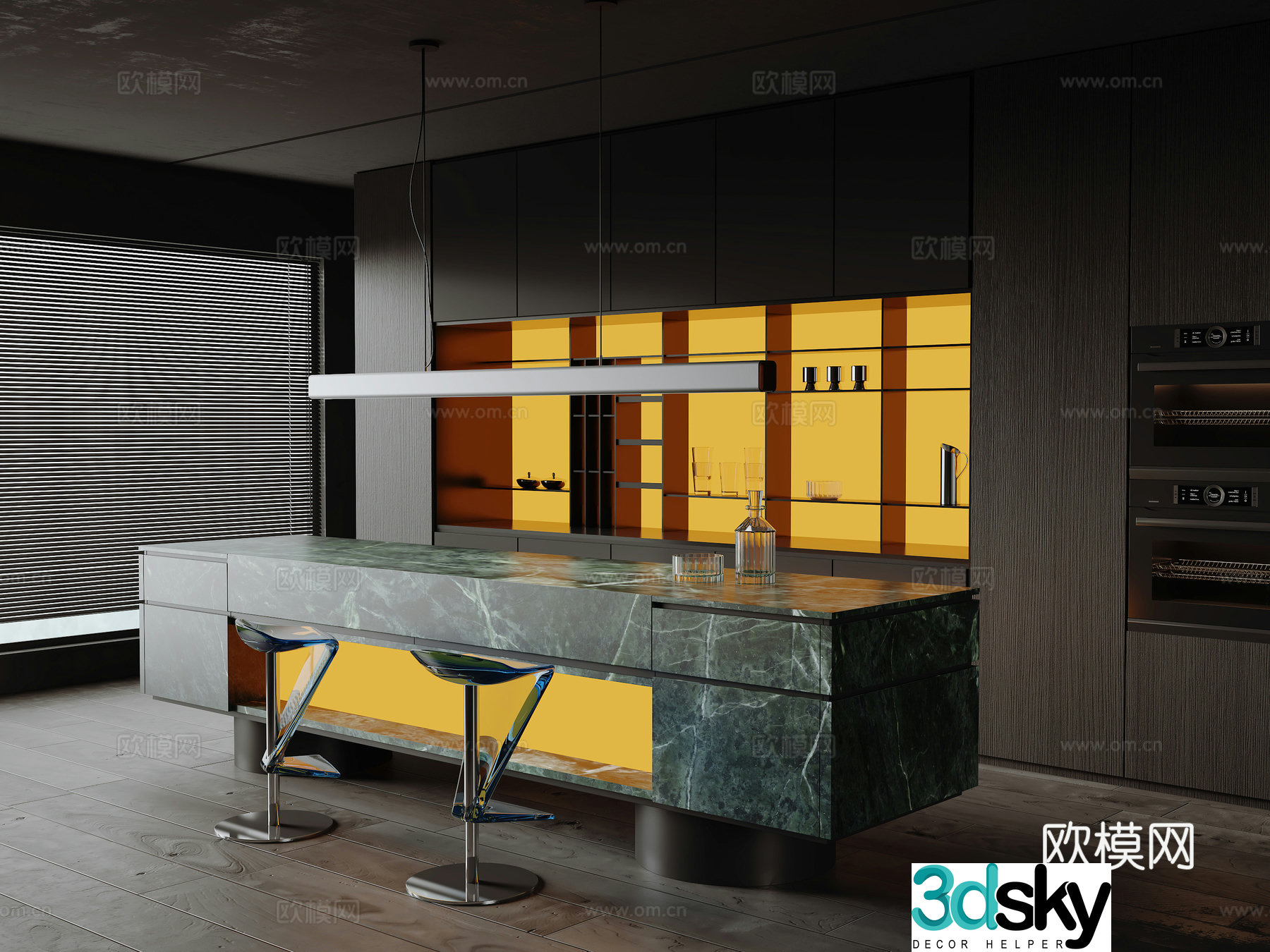 Modern Italian bar 3D model