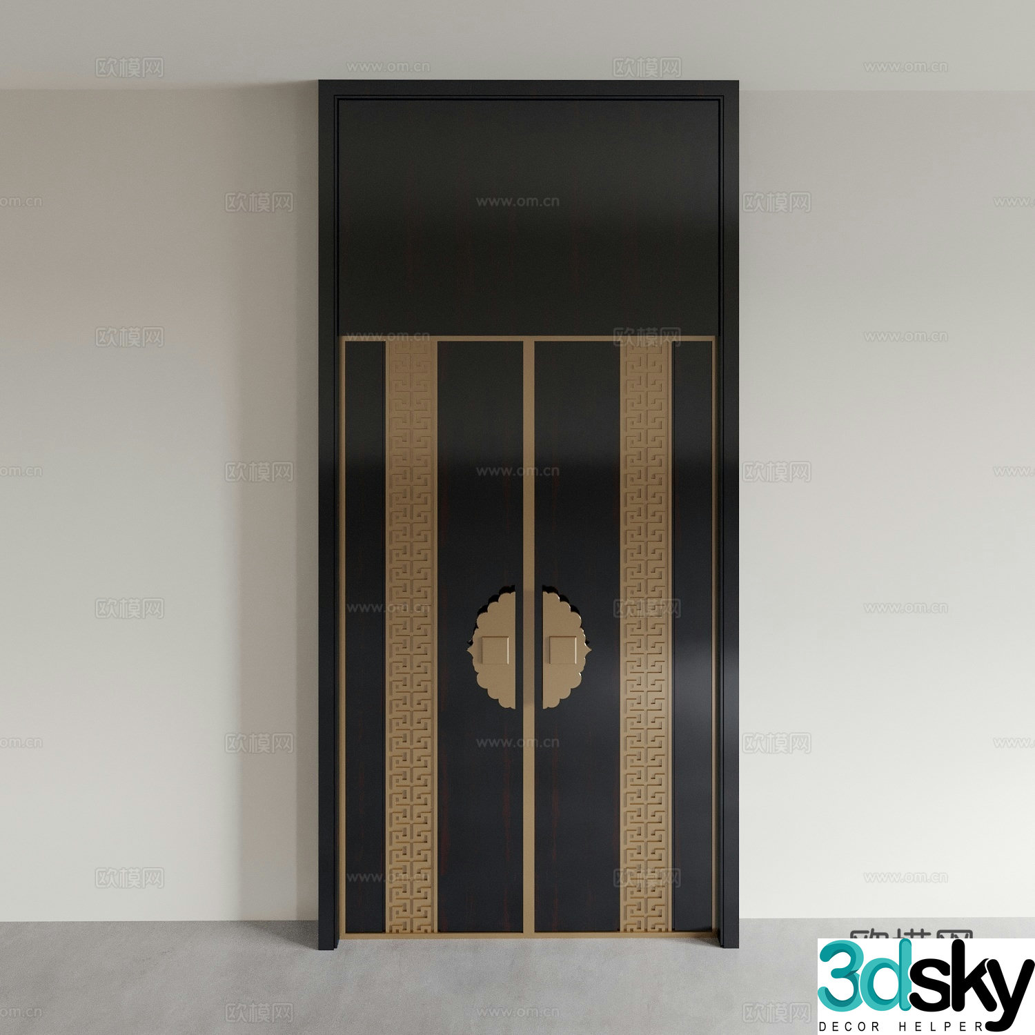 Security door main door entrance door outdoor door outdoor door double door swing door 3D model