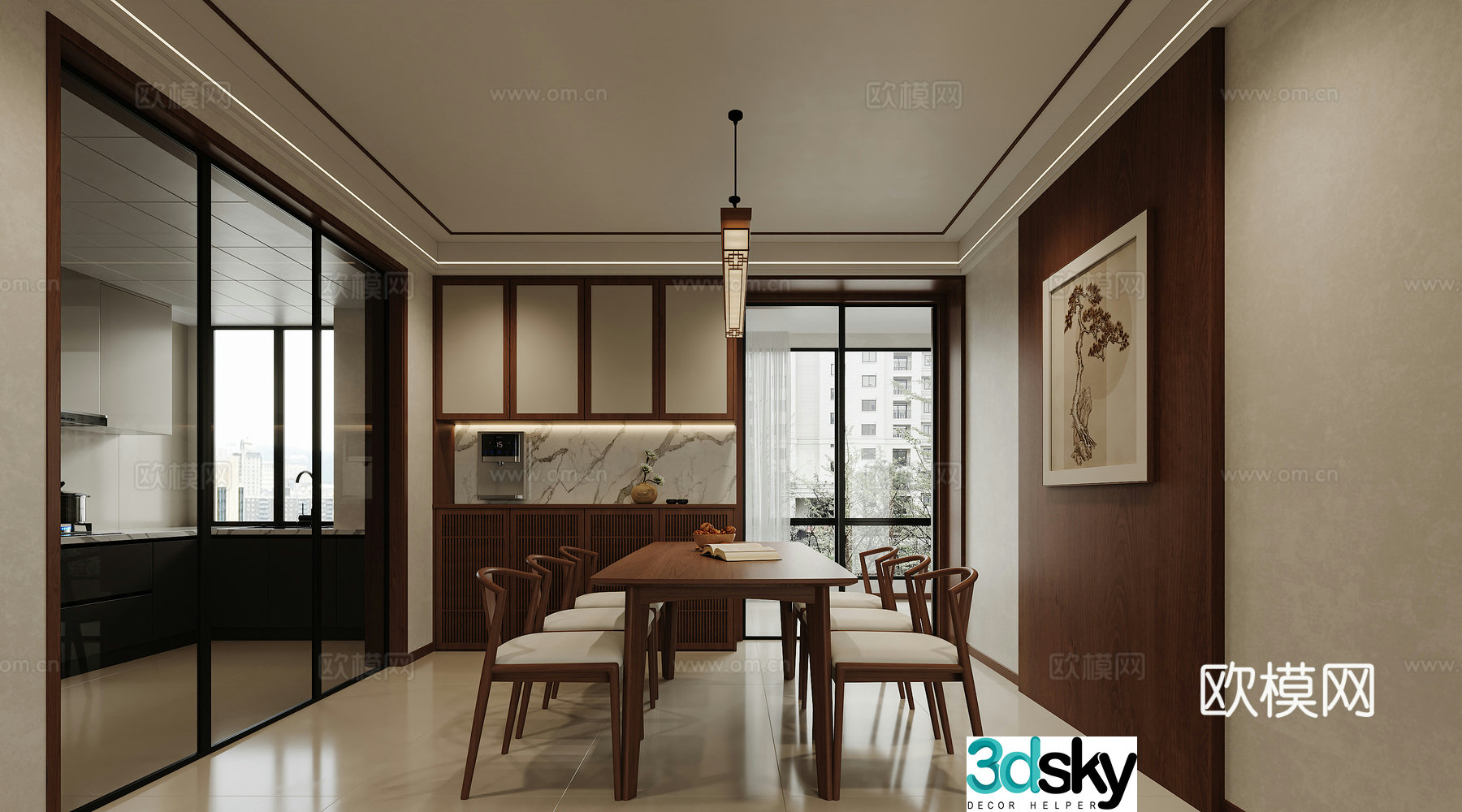 New Chinese restaurant 3D model