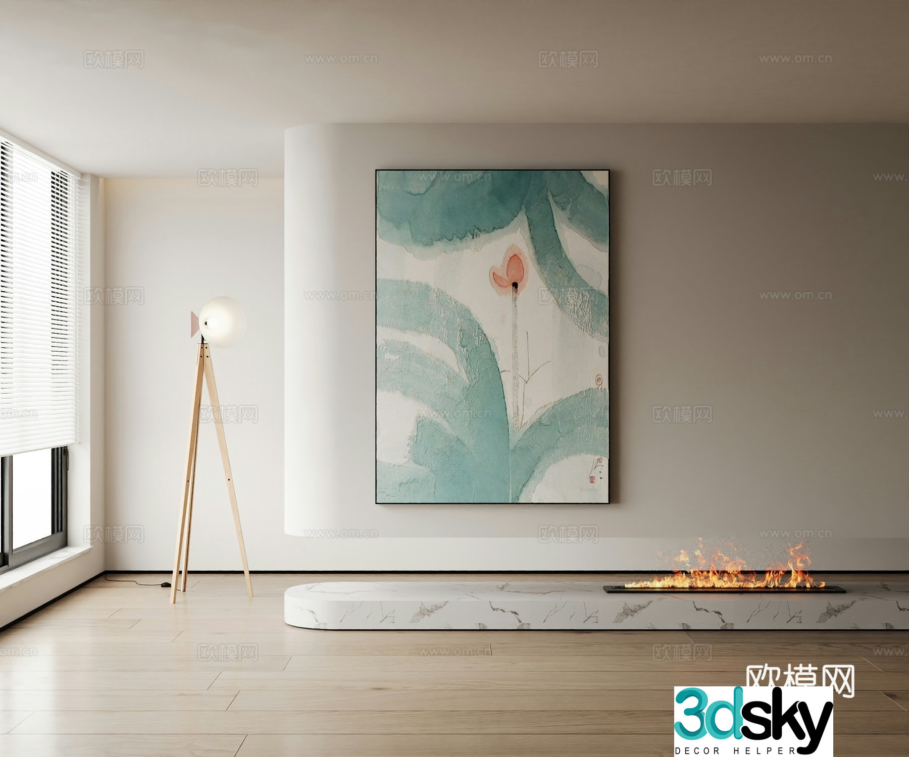 Modern decorative painting 3d model