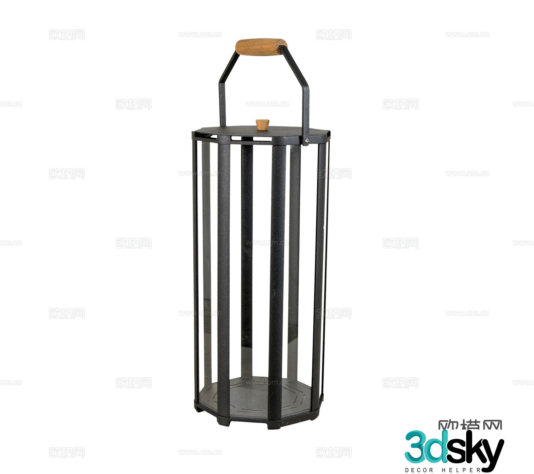 Modern Wasabi Metal Glass Outdoor Garden Garden Floor Lamp Ambient Light Garden Light Group 3D Model