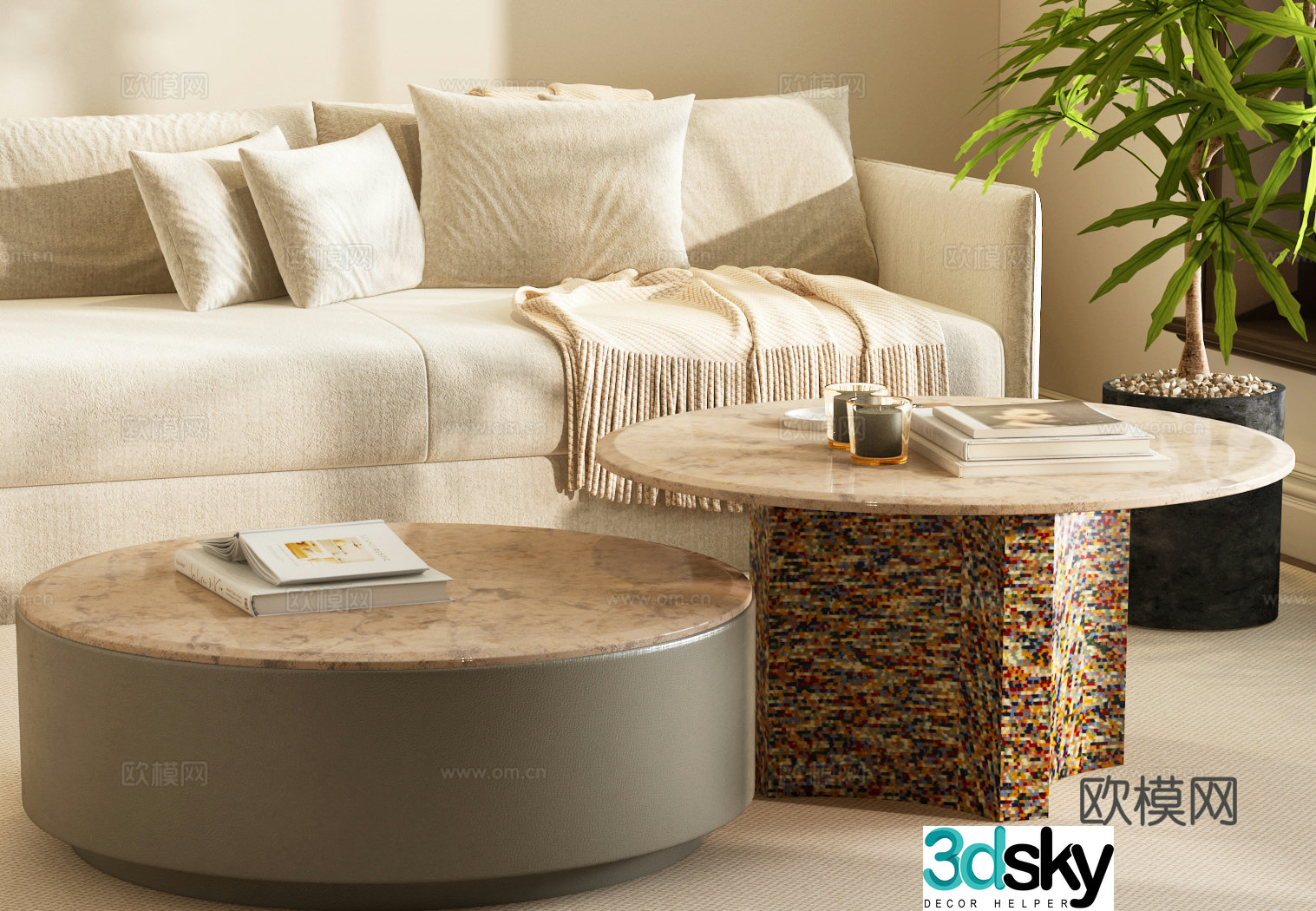 Modern coffee table Italian coffee table Modern minimalist coffee table Italian coffee table 3D model