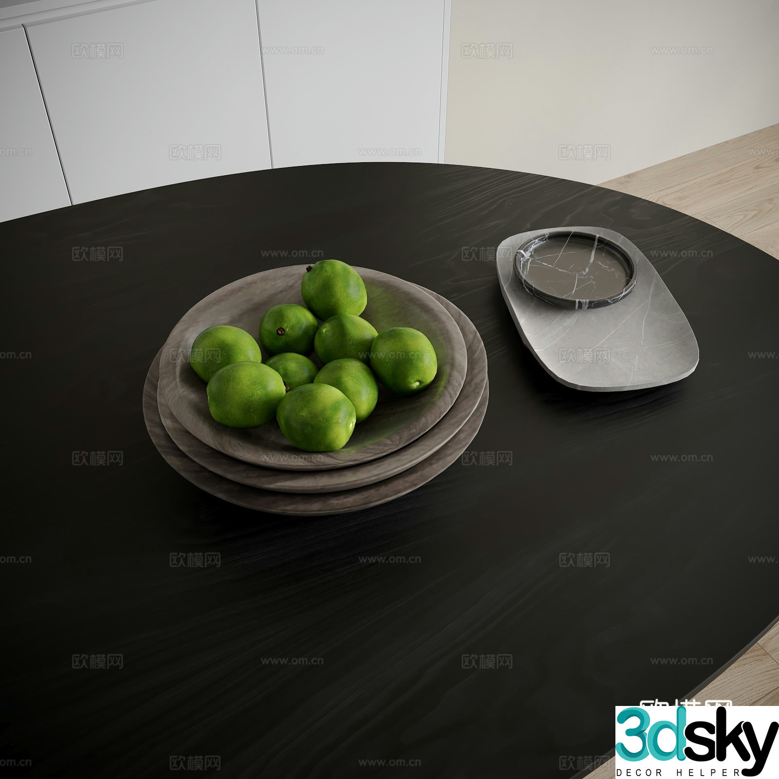 Desktop fruit lemon ornament 3d model