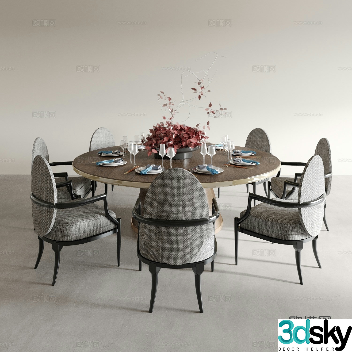 Dining table and chairs living and dining table and chairs dining table and chairs wine table and chair combination round wine table and chair 3D model