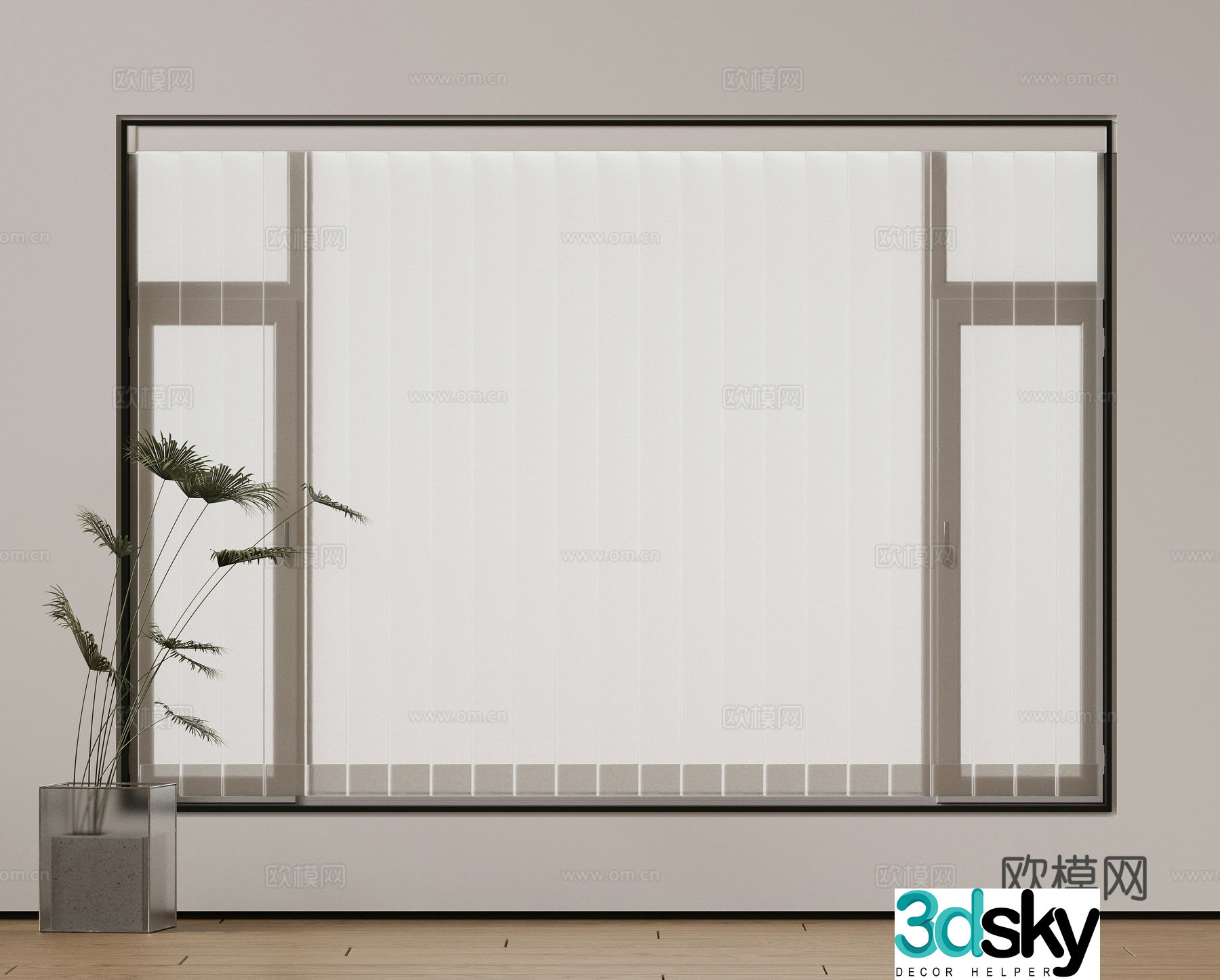 Modern Venetian blinds Roman curtains Dream curtains Curtains Honeycomb Curtains Shangri-La curtains 3D model