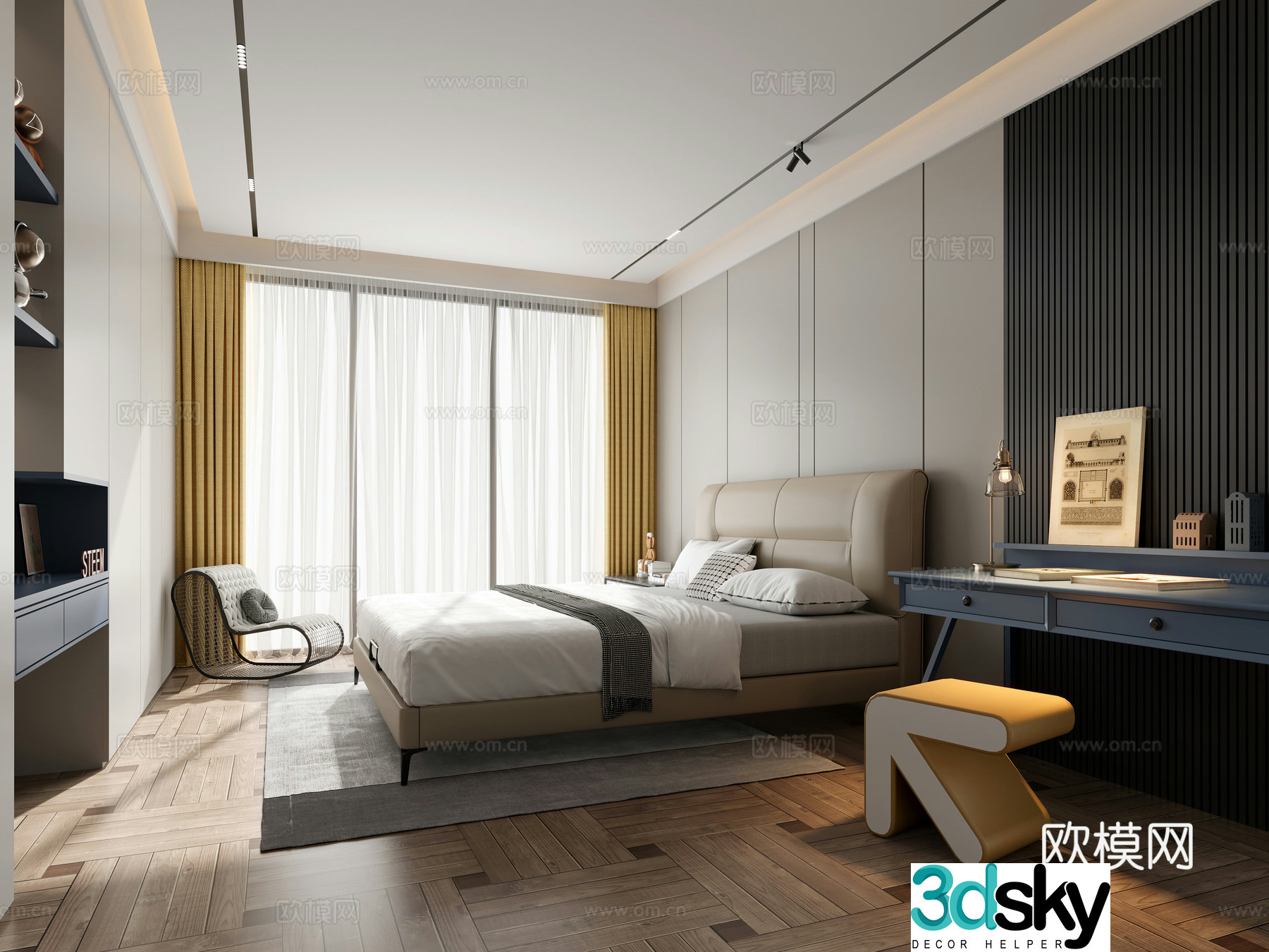 Modern universal children’s room 3D model