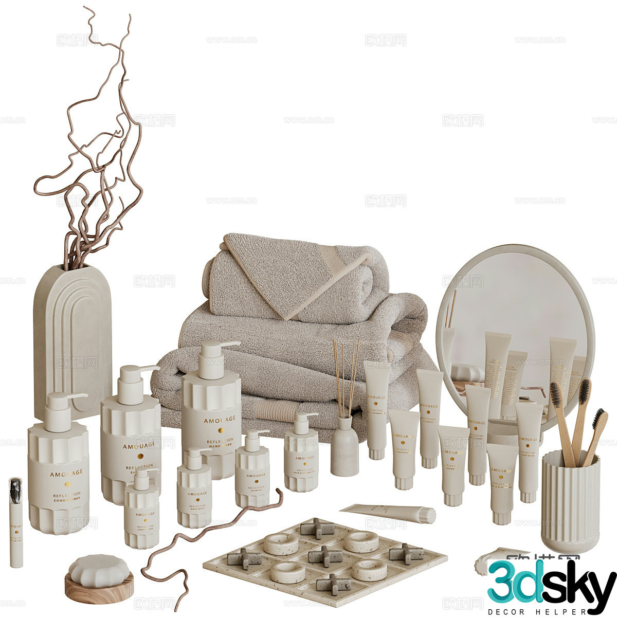 Bathroom small pieces 3D model