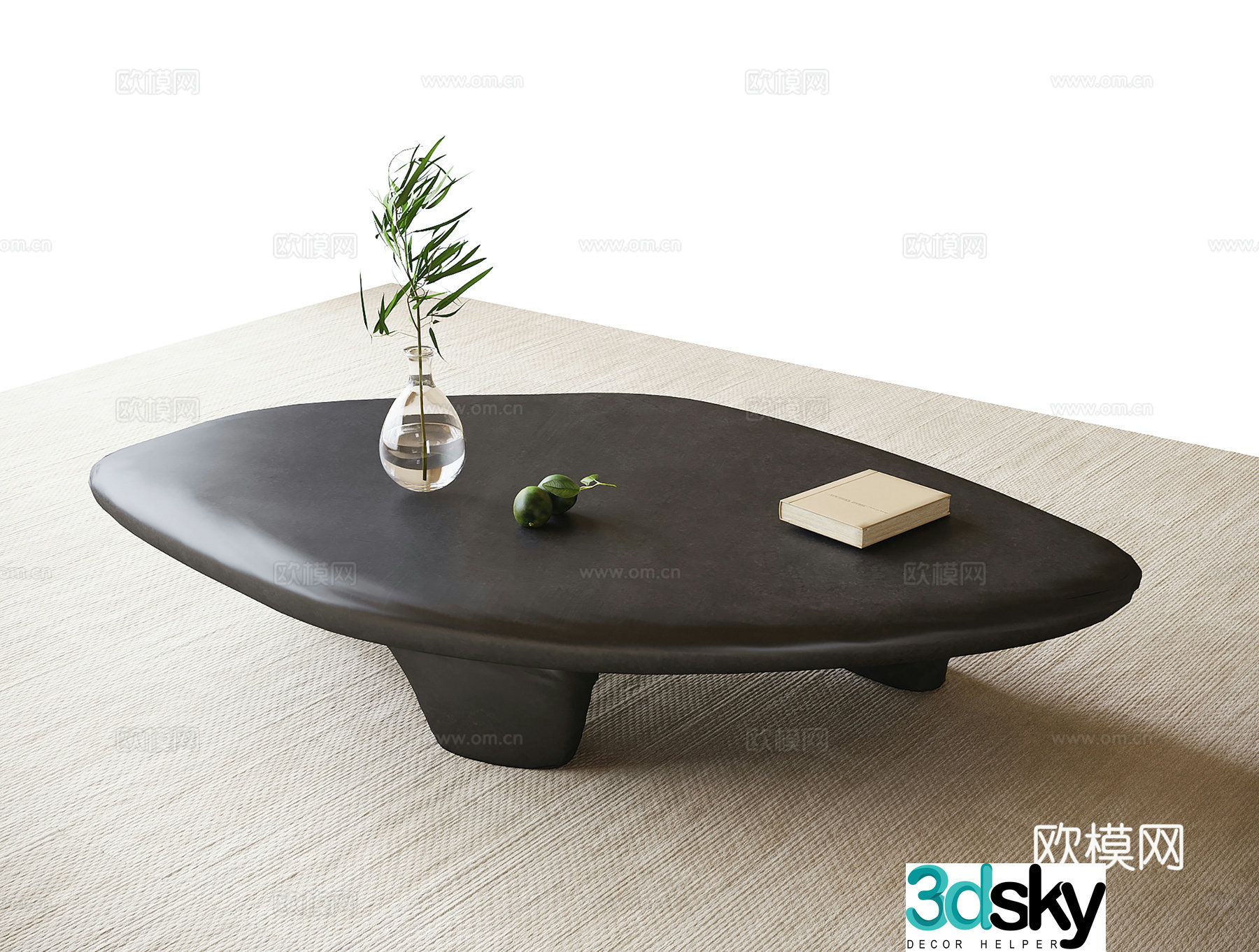 Modern special-shaped coffee table 3D model