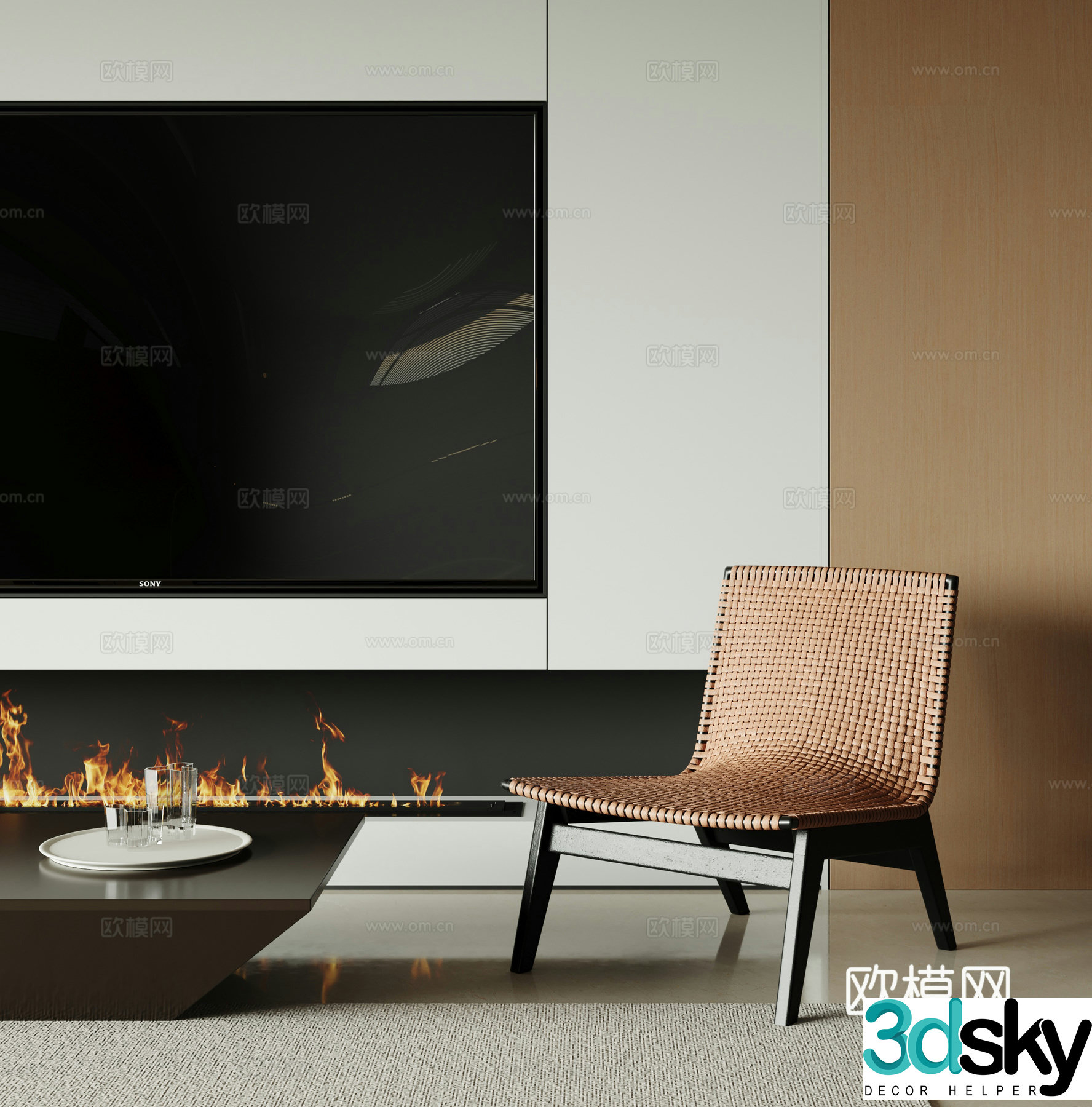 Modern leisure chair 3d model