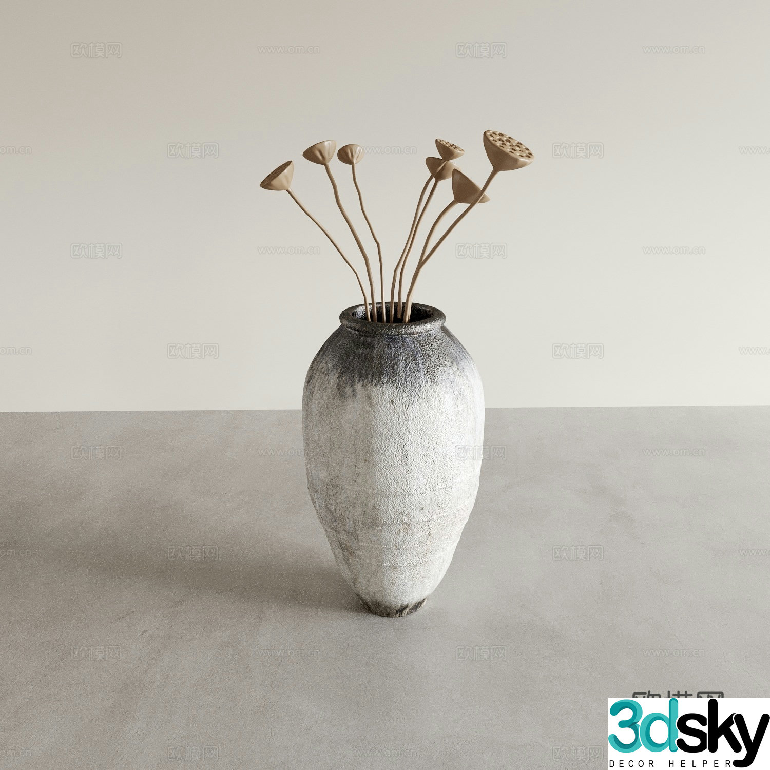 Vase Flower Art Flower Arrangement Green Plant Bonsai Pot Plant Indoor Green Plant Plant Ornament 3D Model