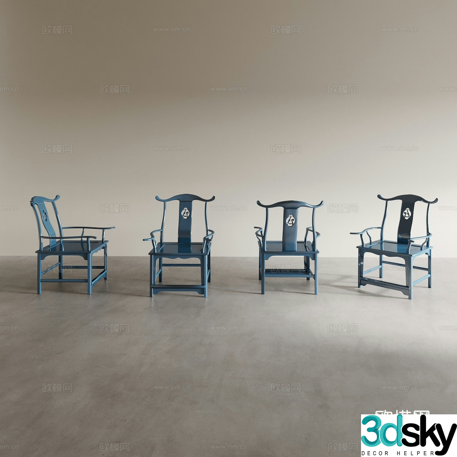 Dining chair Tea chair Leisure chair Coffee chair Taishi chair Sofa chair Back chair Desk chair 3d model