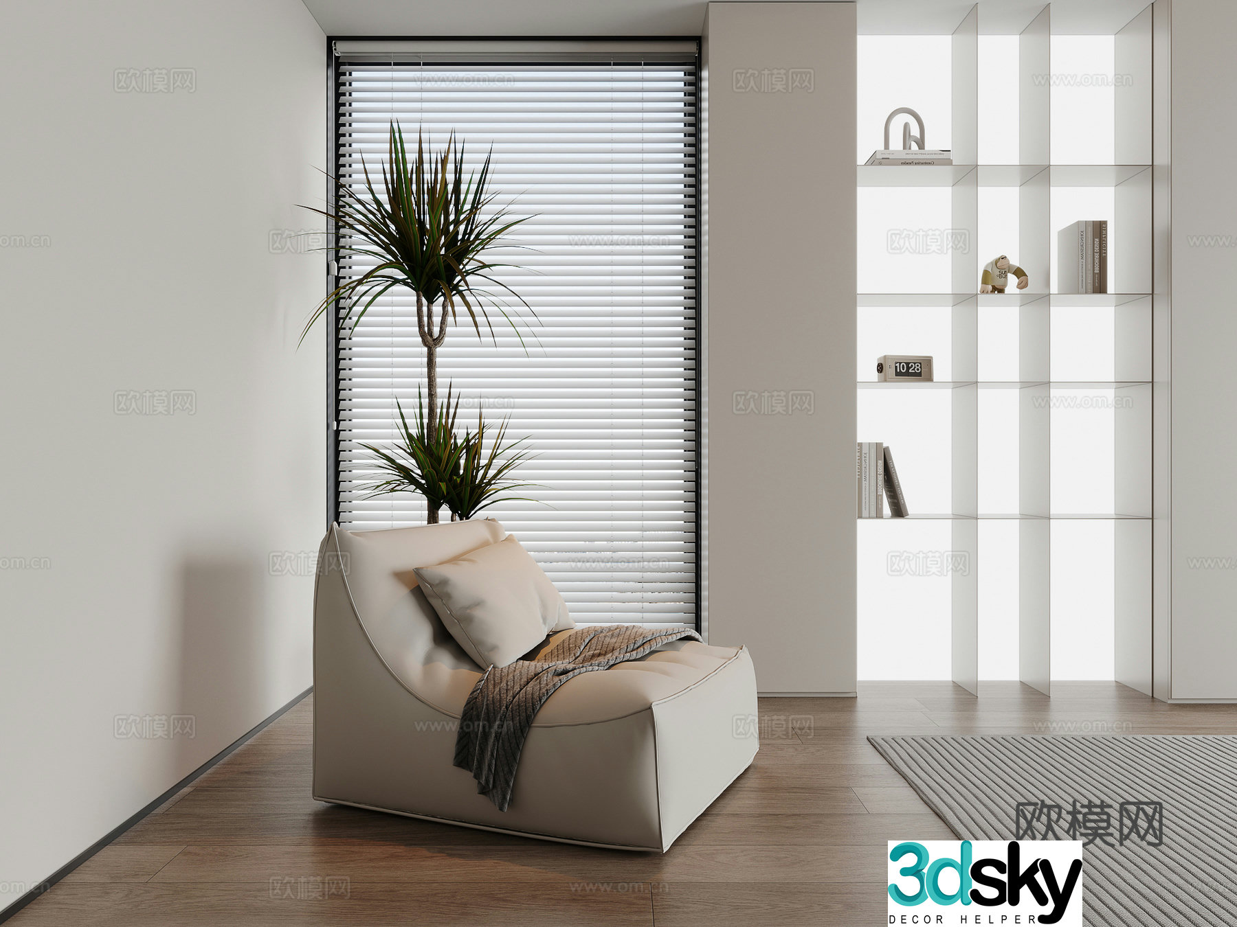 Modern lazy sofa 3d model