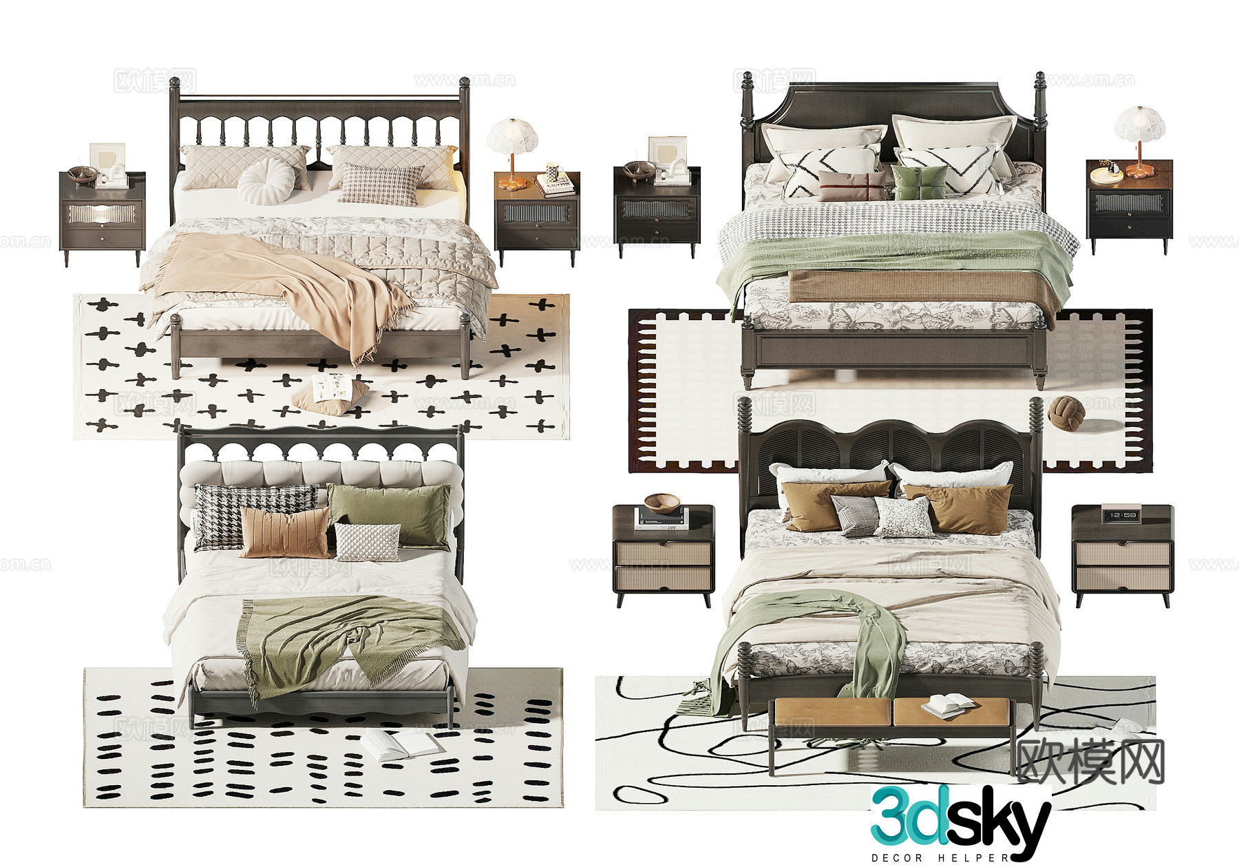 French bed 3D model