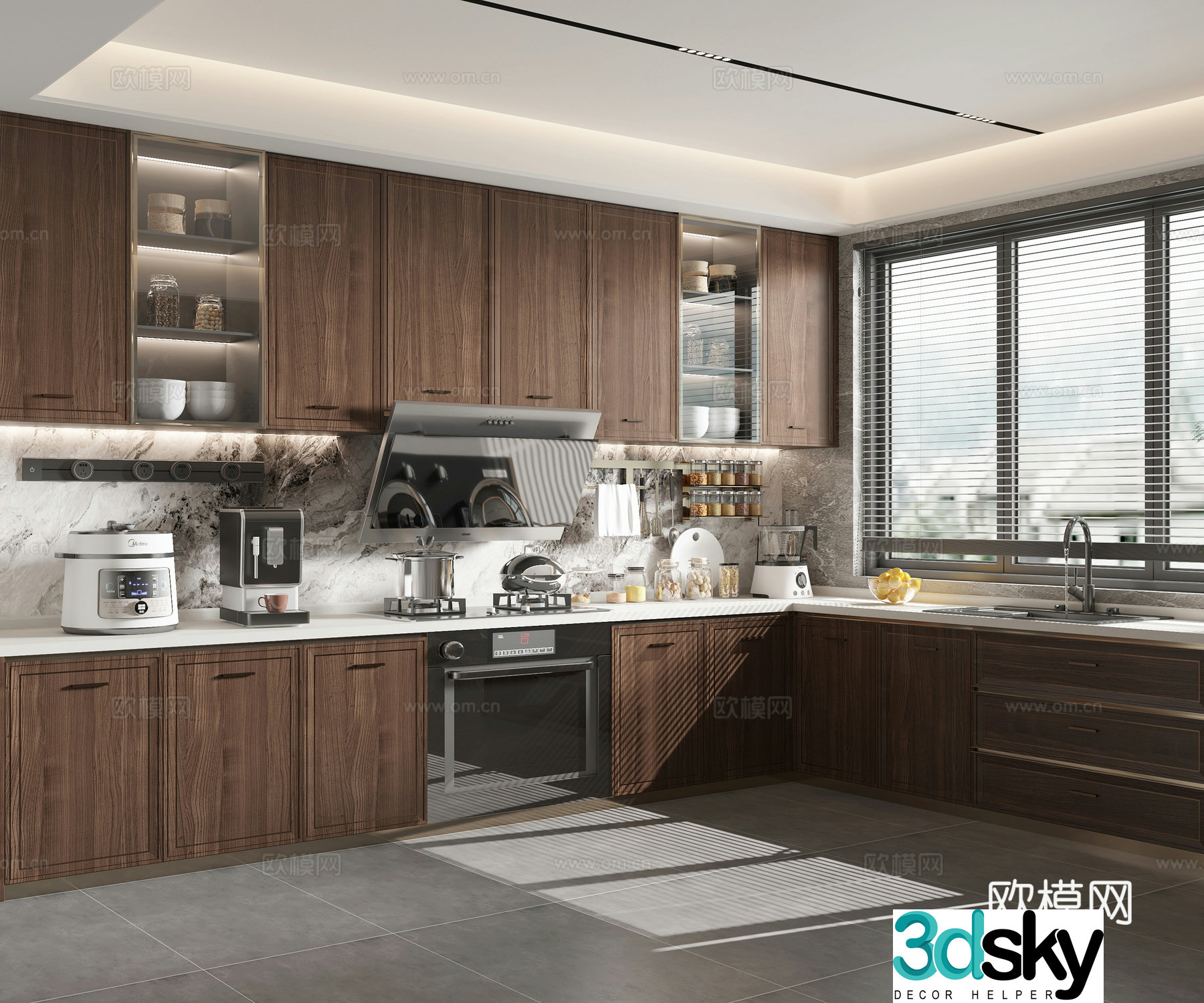 New Chinese kitchen 3D model