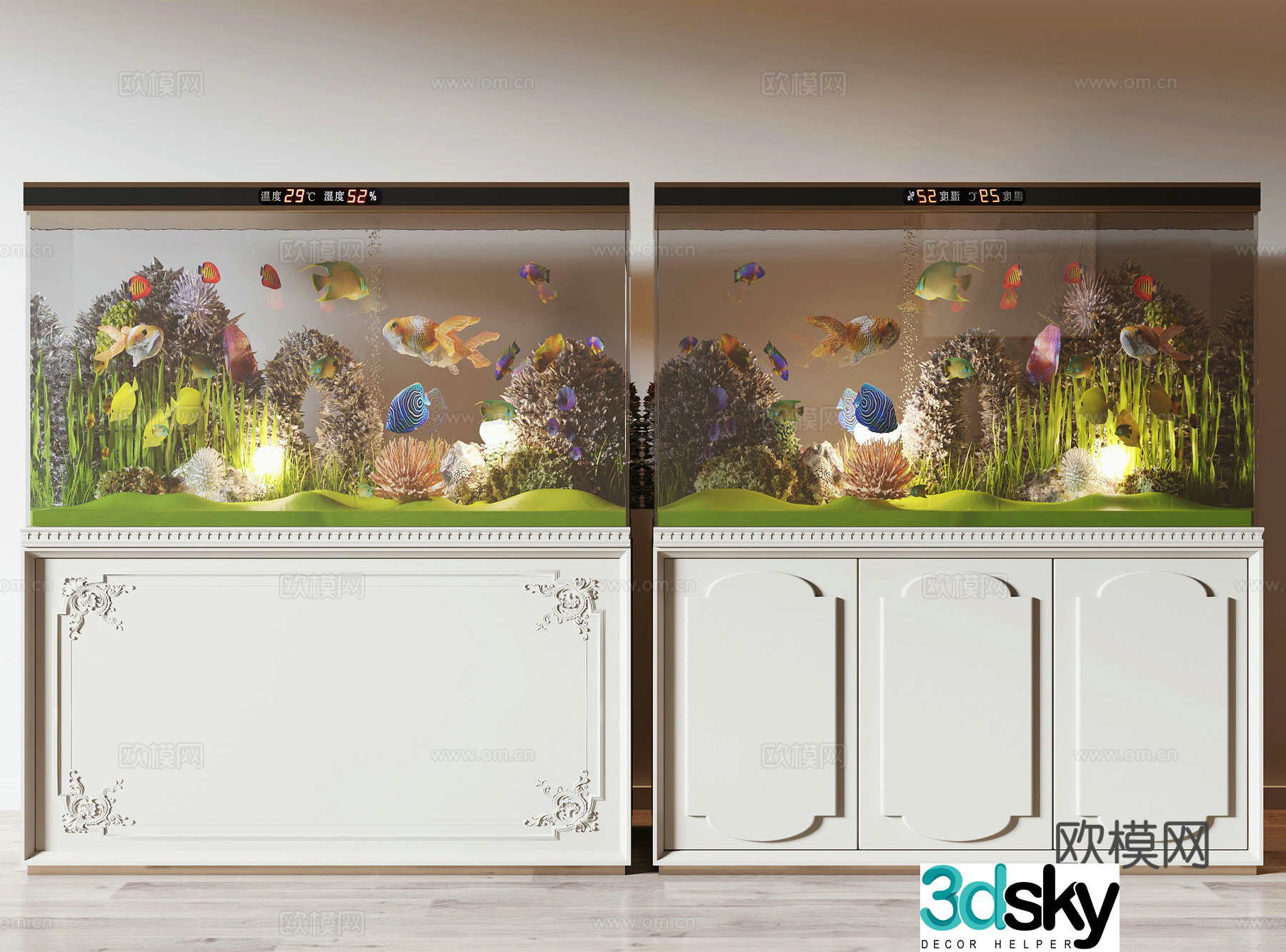 French fish tank 3d model