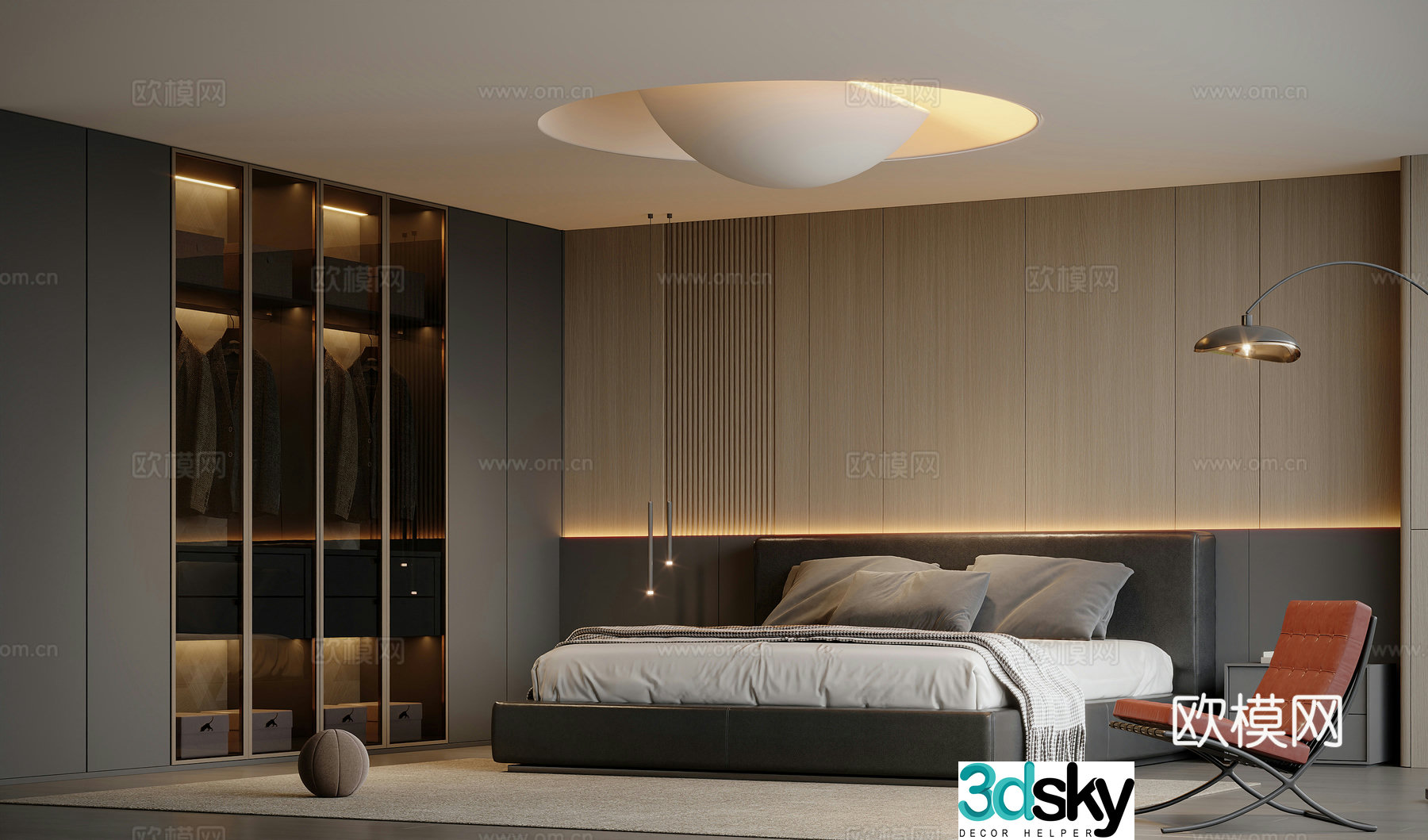Italian home bedroom 3d model