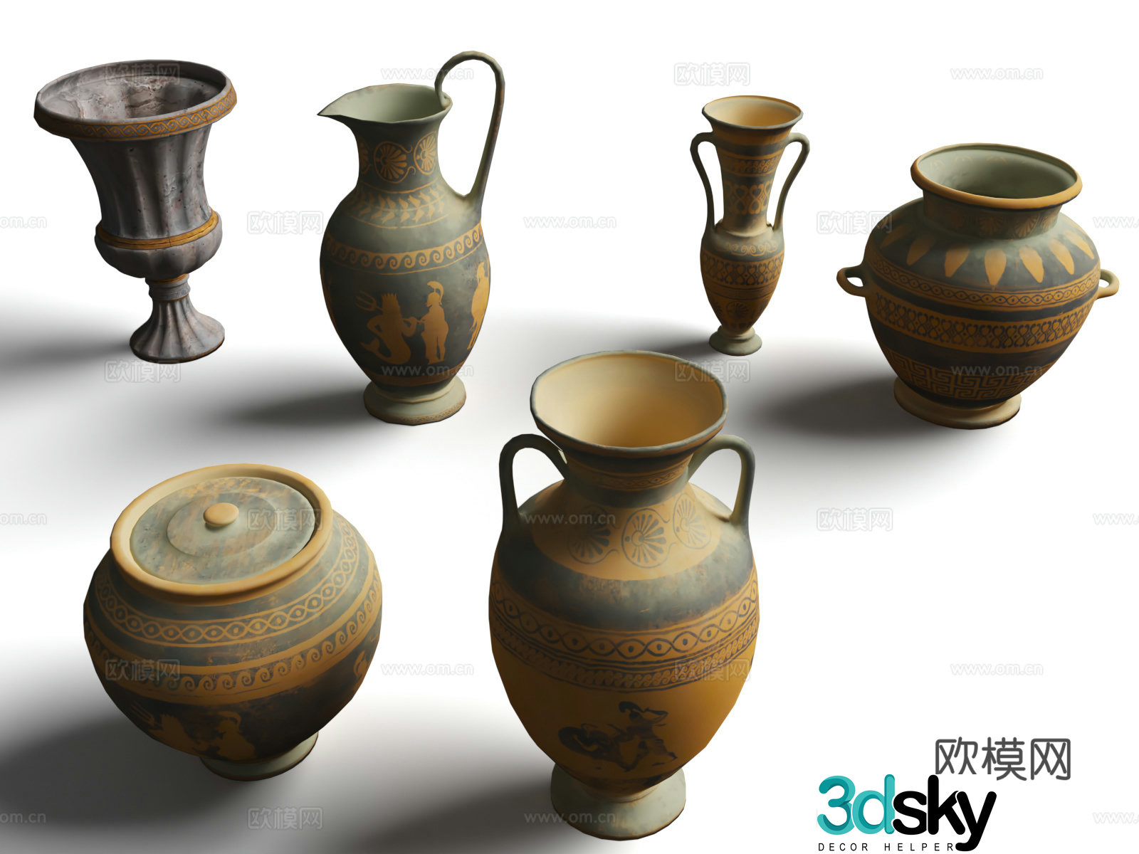 Clay pot Crocodile pot Ceramic jar Antique Antique Modern porcelain jar Ceramic ware Porcelain 3d model