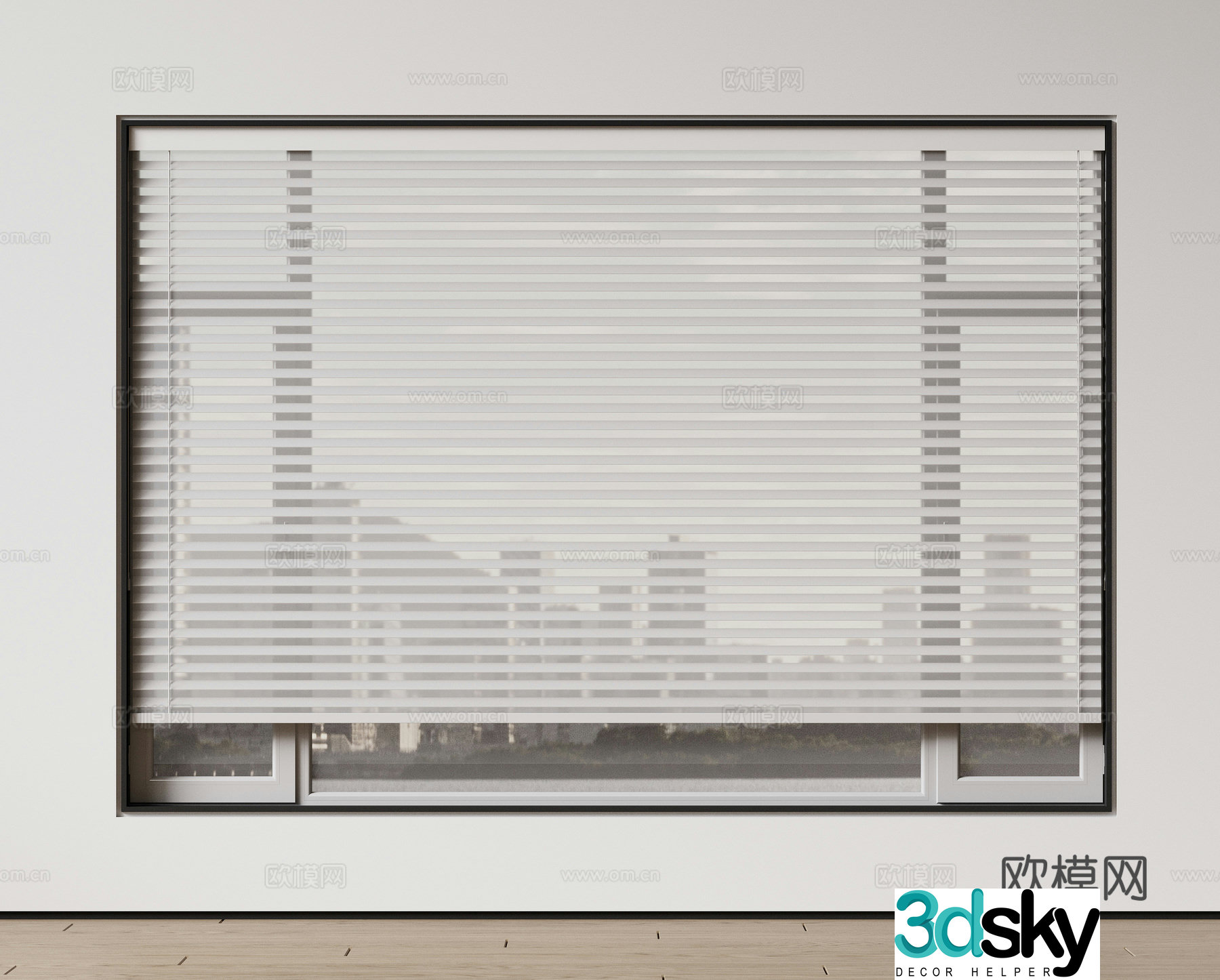 Modern Venetian blinds Roman curtains Dream curtains Curtains Honeycomb Curtains Shangri-La curtains 3D model