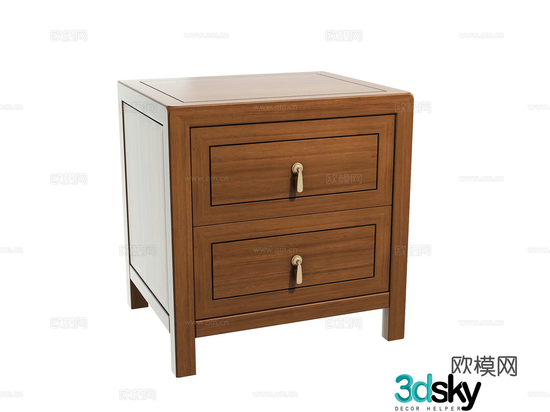 New Chinese style bedside table 3D model