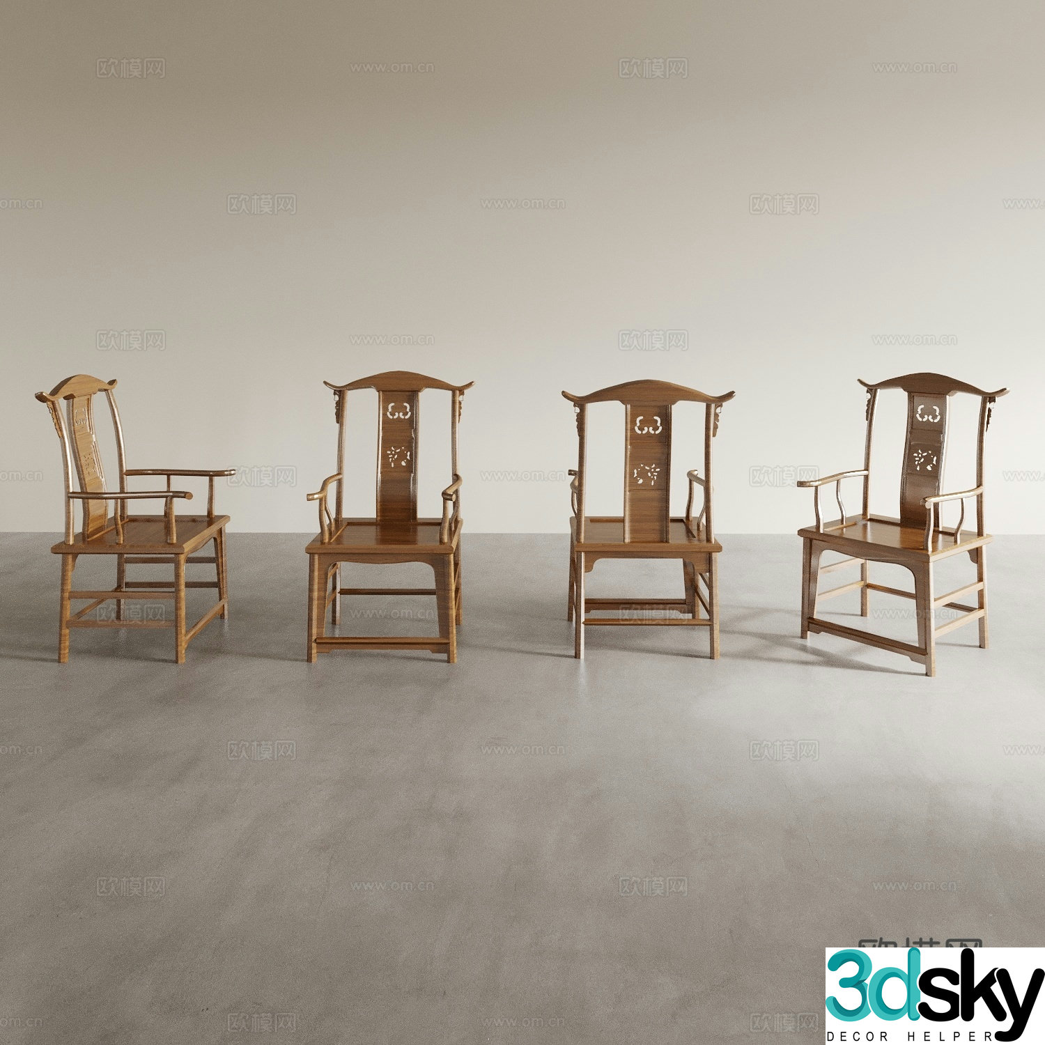 Dining chair Tea chair Leisure chair Coffee chair Taishi chair Sofa chair Back chair Desk chair 3d model