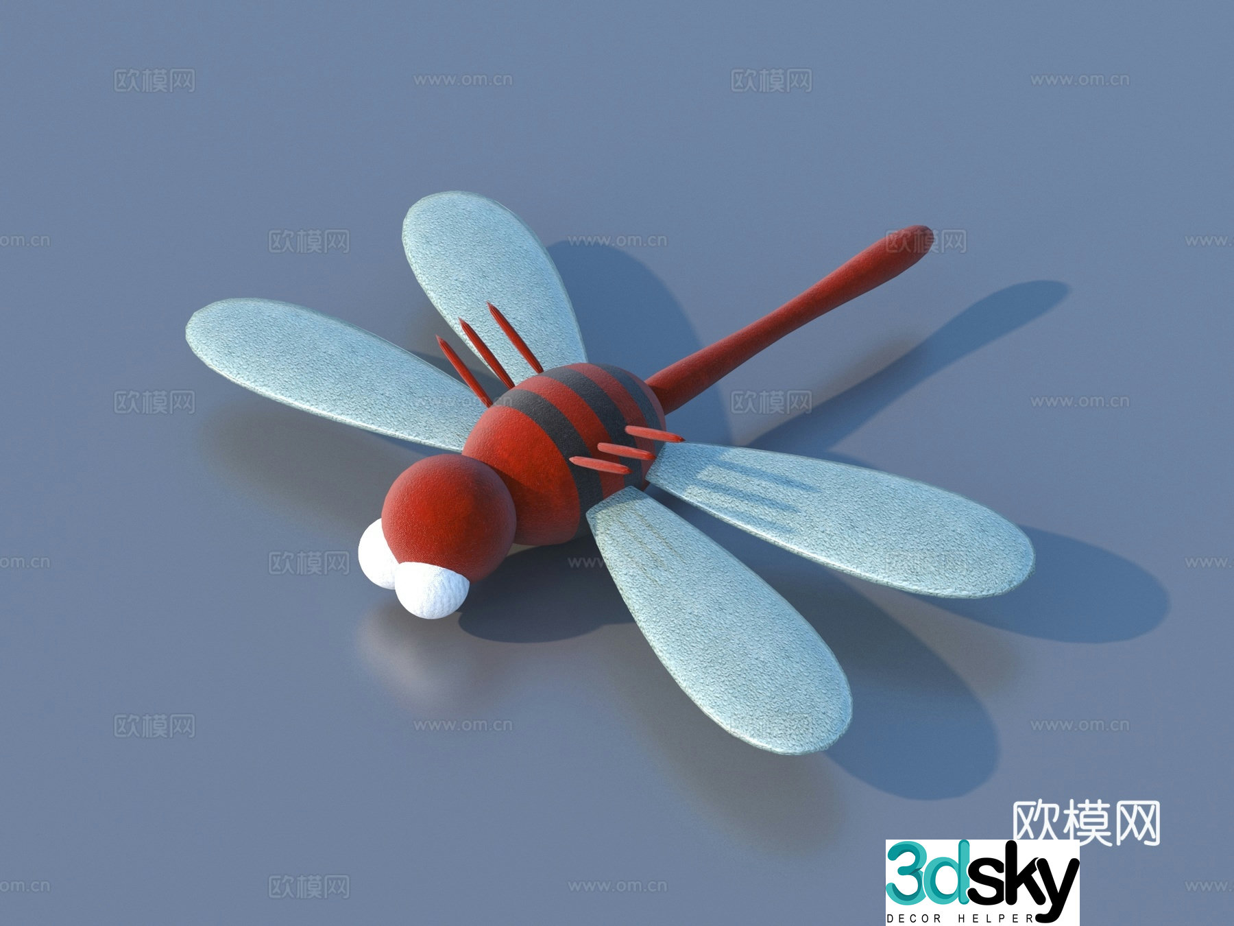 Dragonfly Toy Cartoon 3d Model