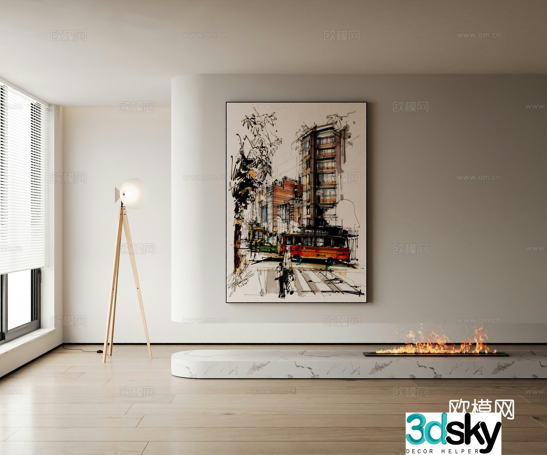 Modern decorative painting 3d model