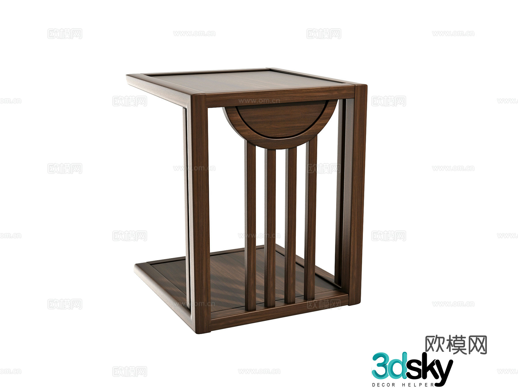 New Chinese sofa side table 3D model