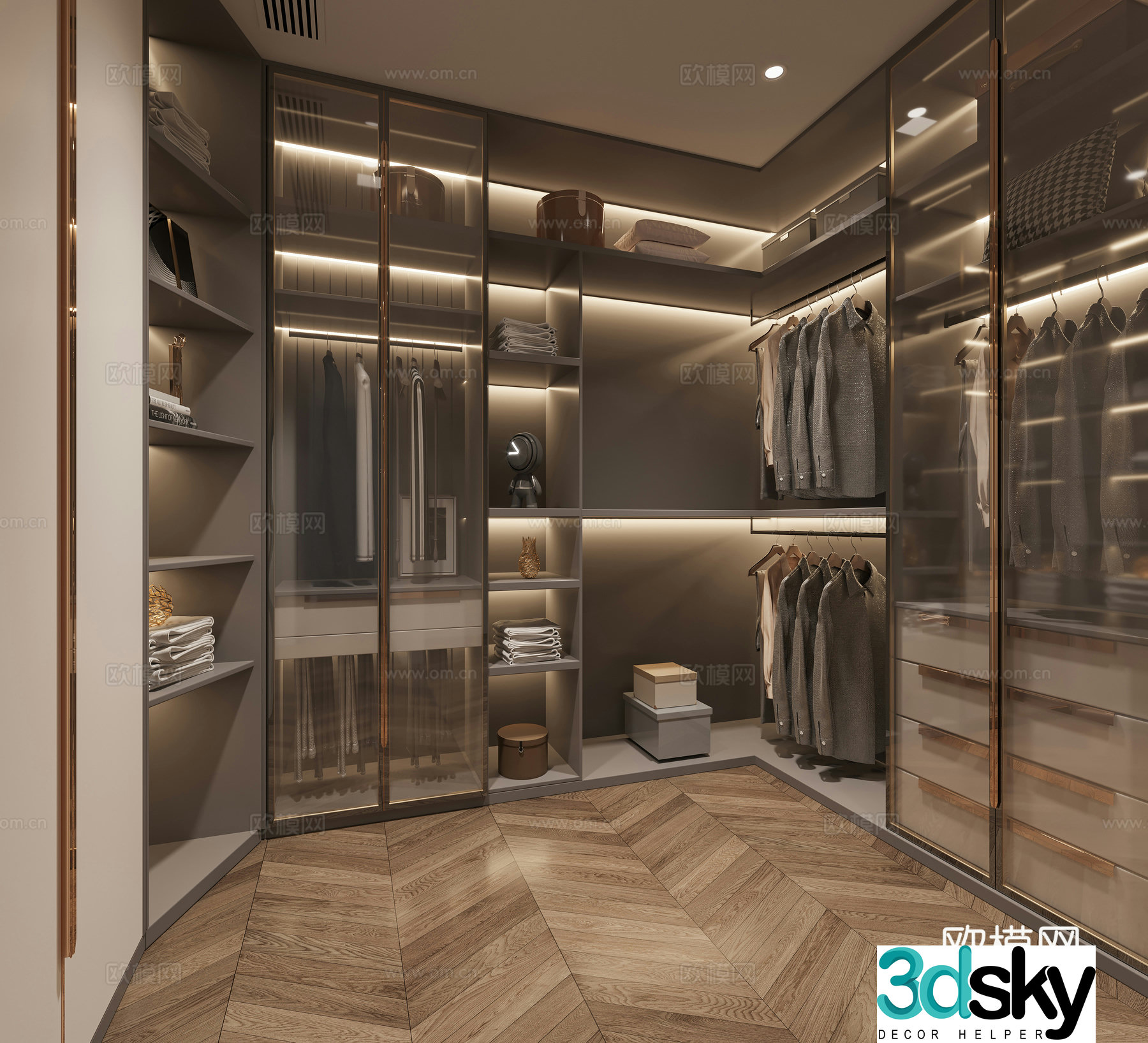 Modern cloakroom 3d model