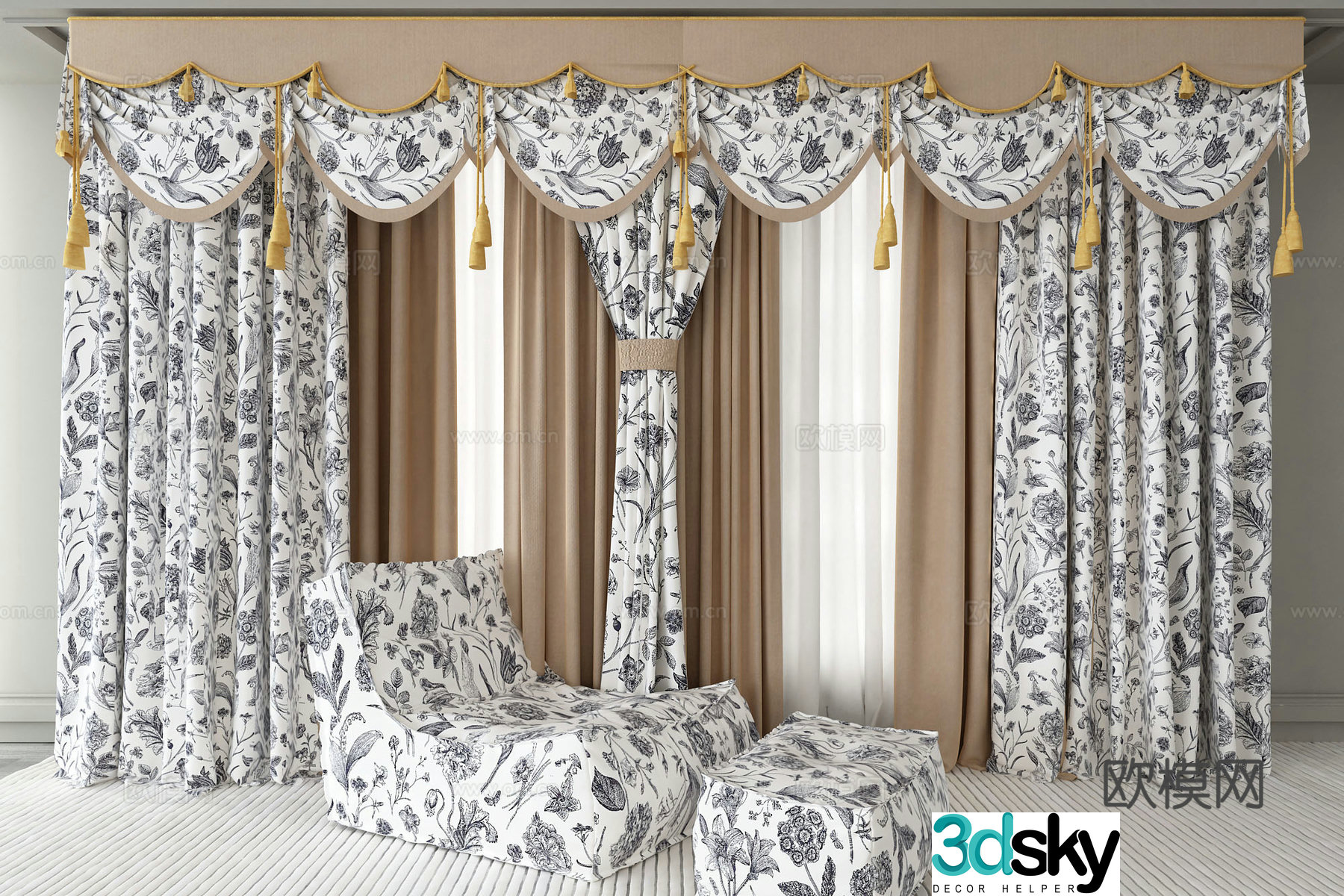 Curtain 3d model