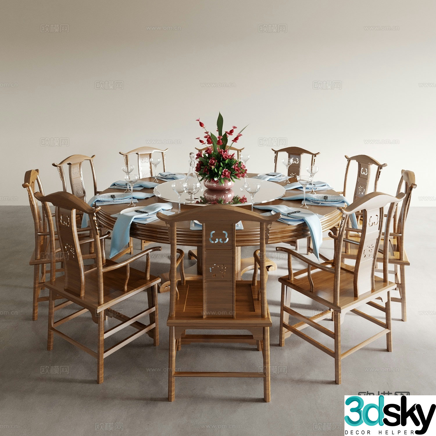 Dining table and chairs living and dining table and chairs dining table and chairs wine table and chair combination round wine table and chair 3D model