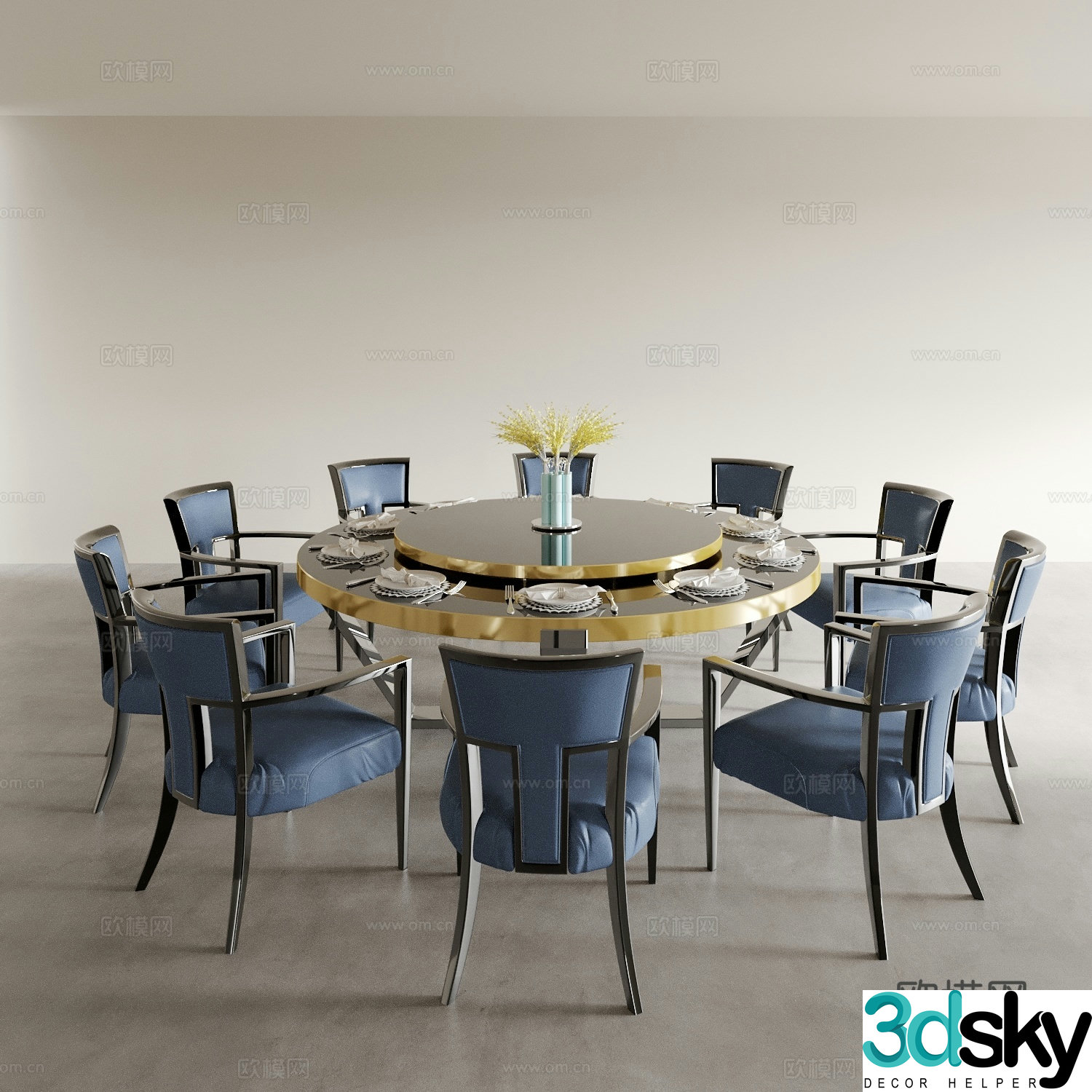 Dining table and chairs living and dining table and chairs dining table and chairs wine table and chair combination round wine table and chair 3D model