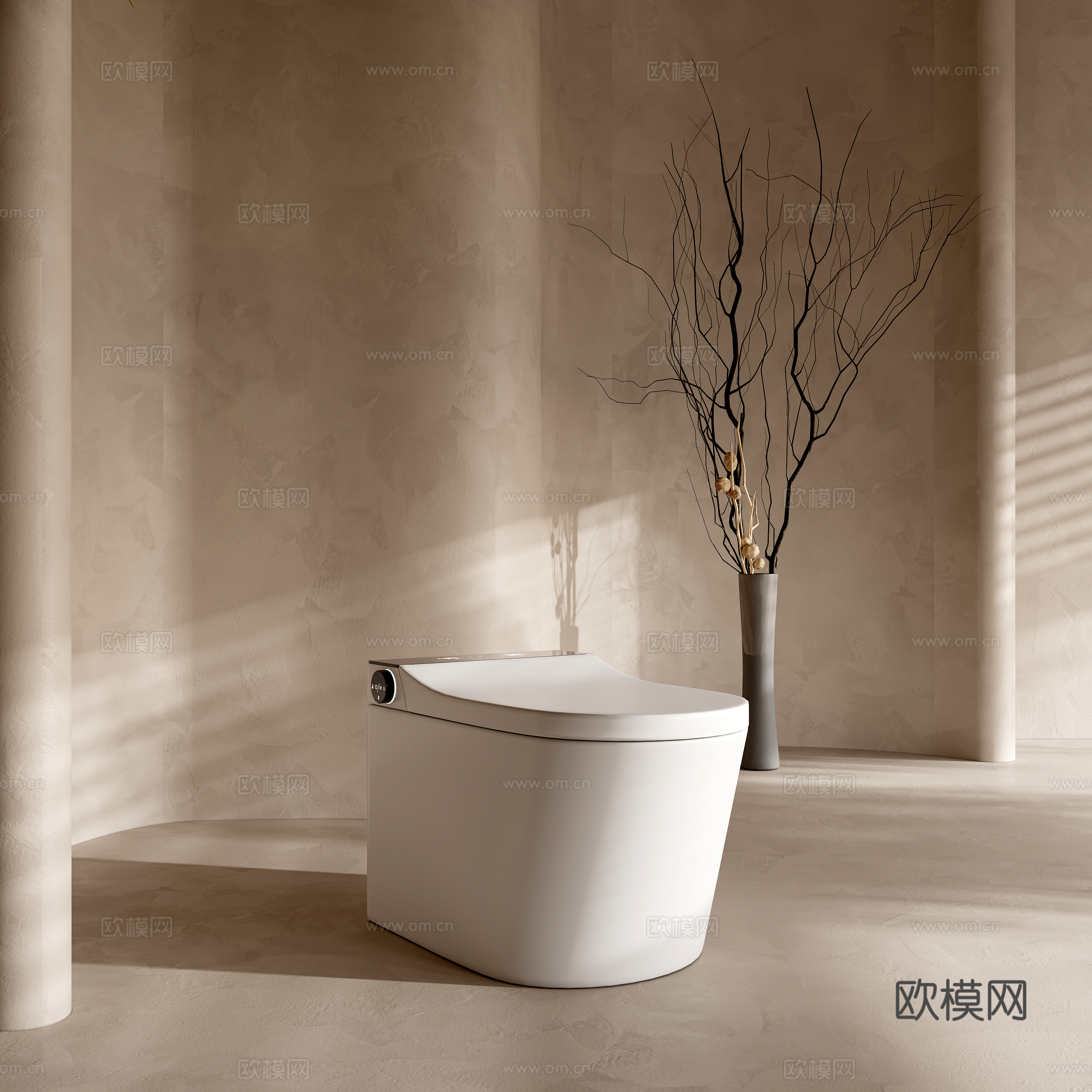 Modern smart toilet 3d model