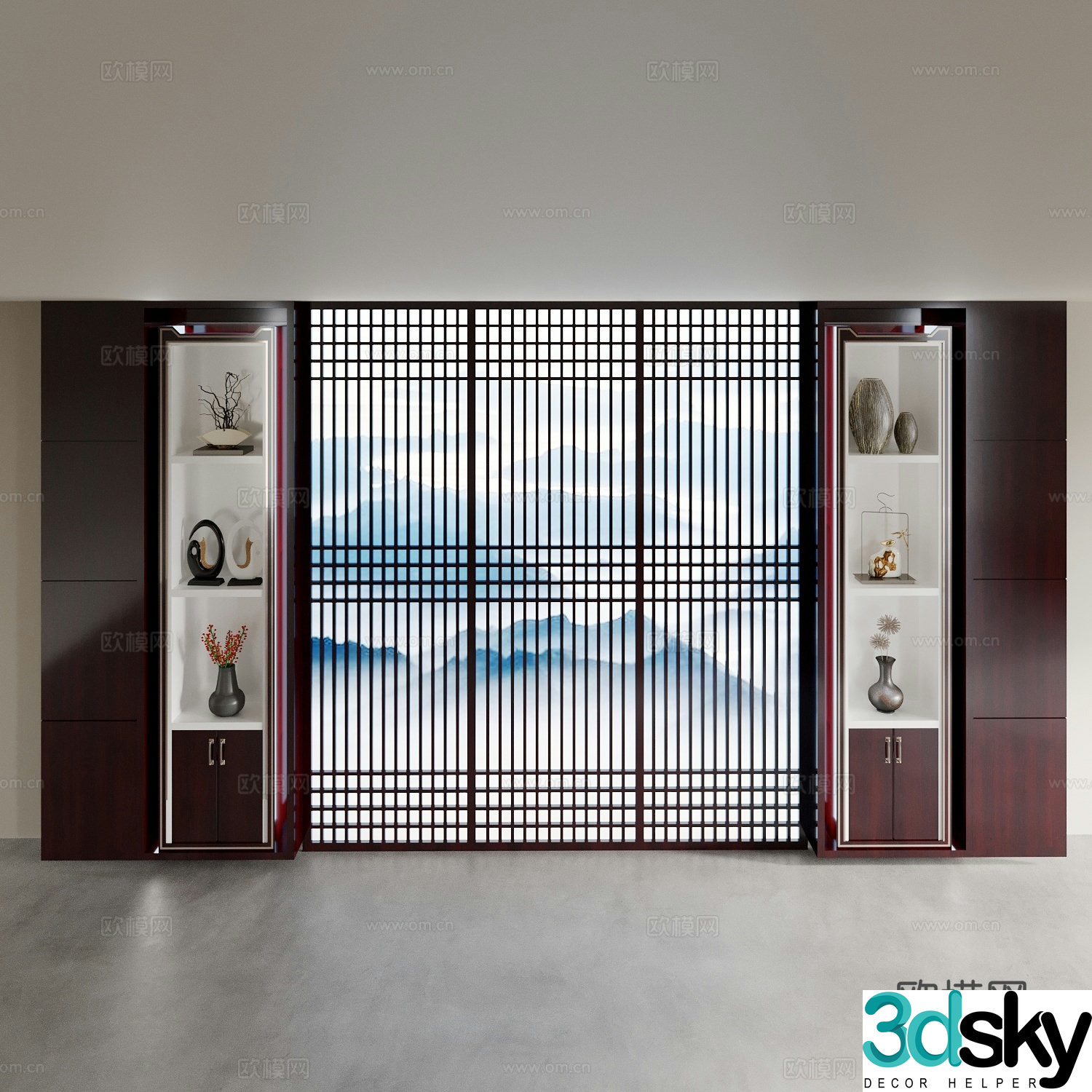 Tea cabinet bookcase display cabinet bookcase decoration cabinet bogus shelves storage cabinet wine cabinet side cabinet 3d model