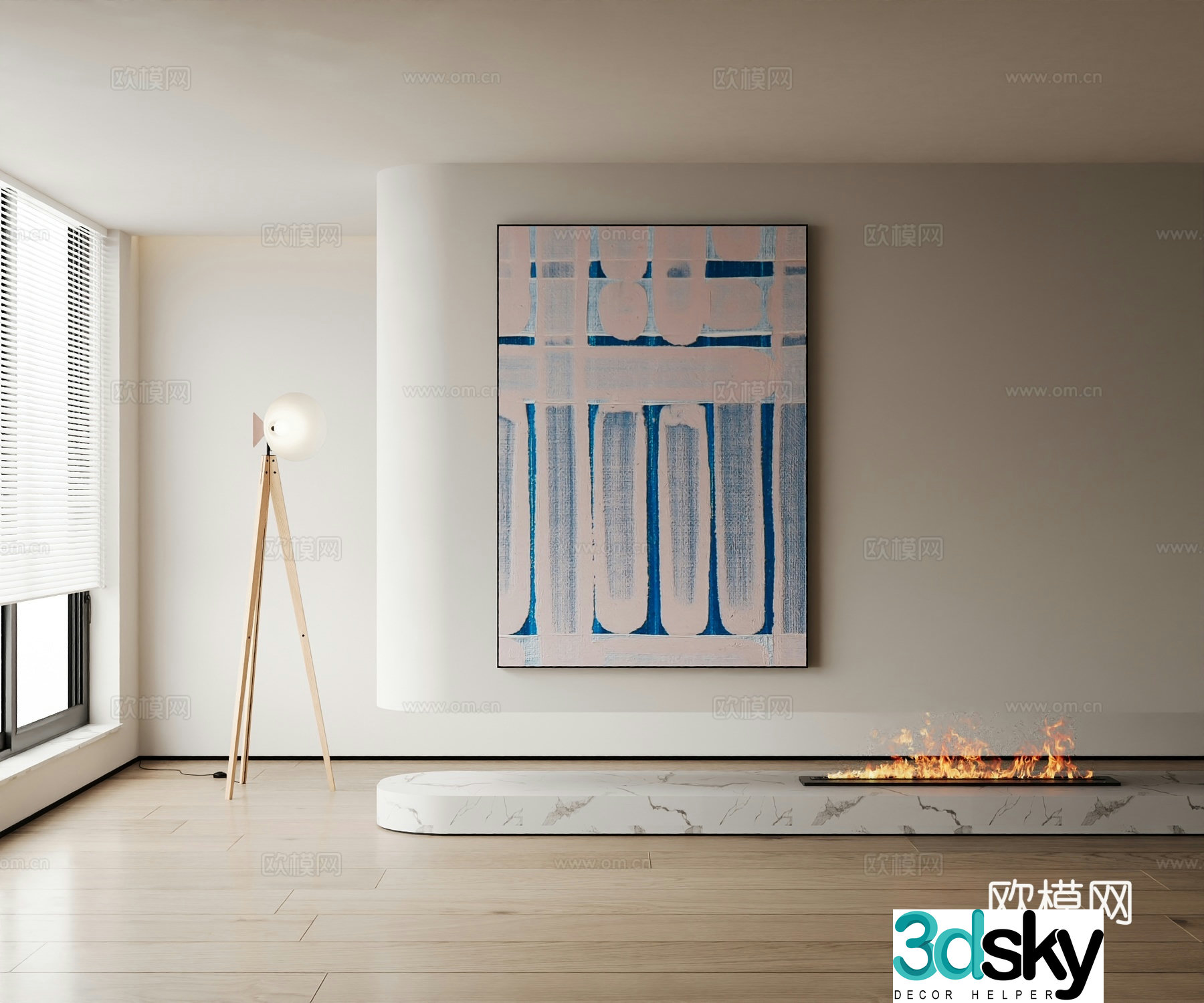Modern decorative painting 3d model