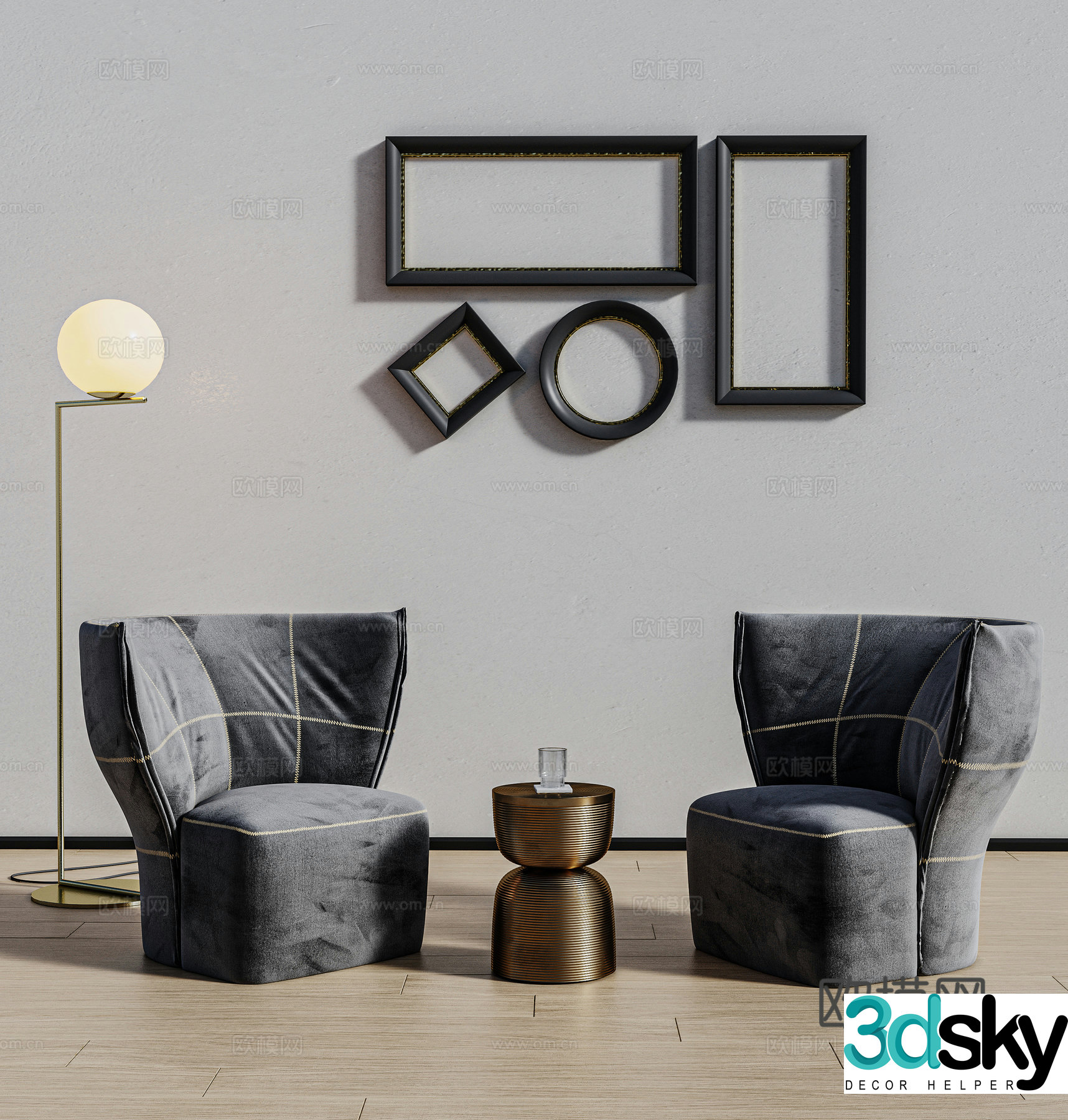 Modern single chair Leisure chair Modern sofa single chair 3d model