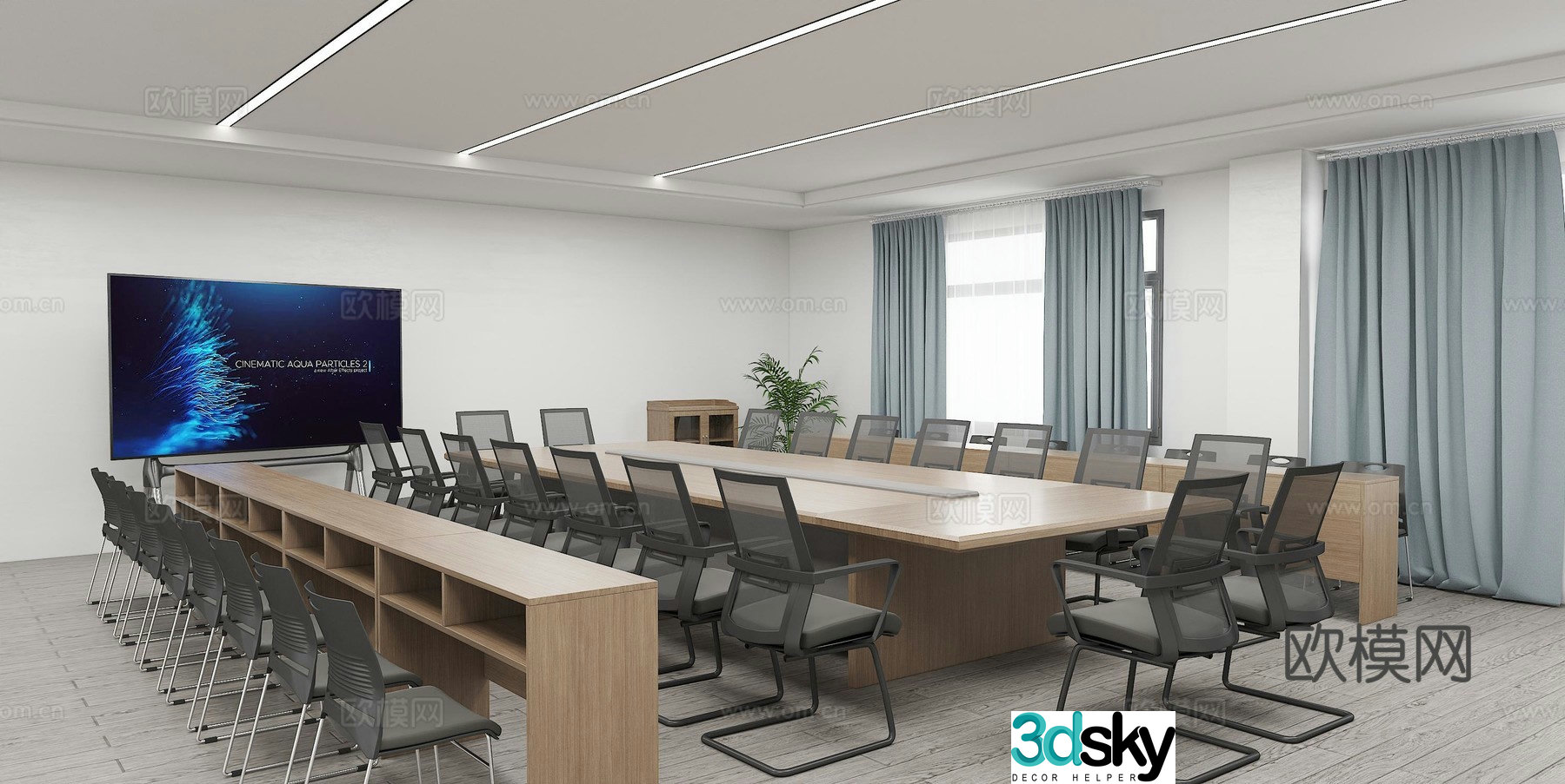 Modern conference room 3d model